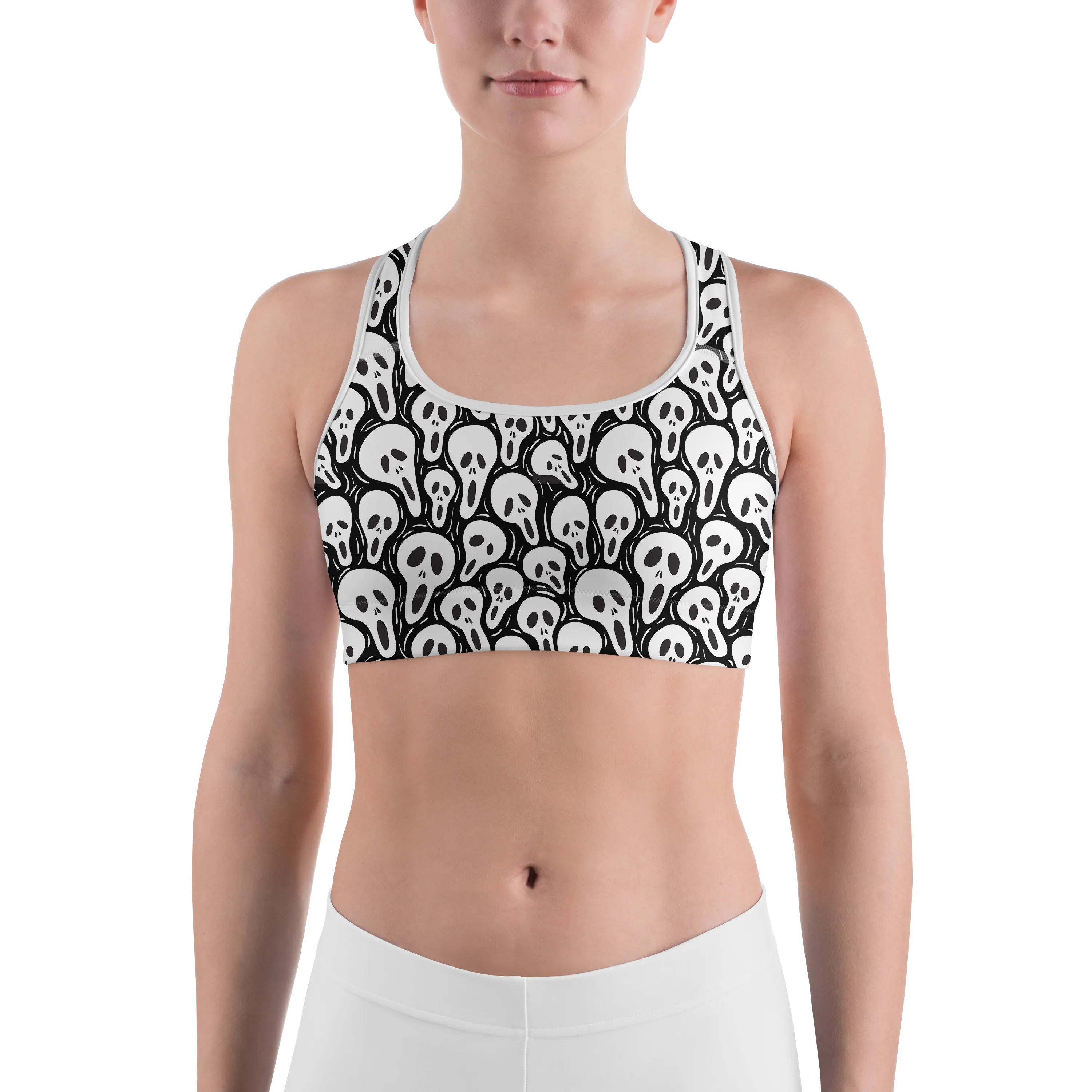Ghost Face Sports Bra