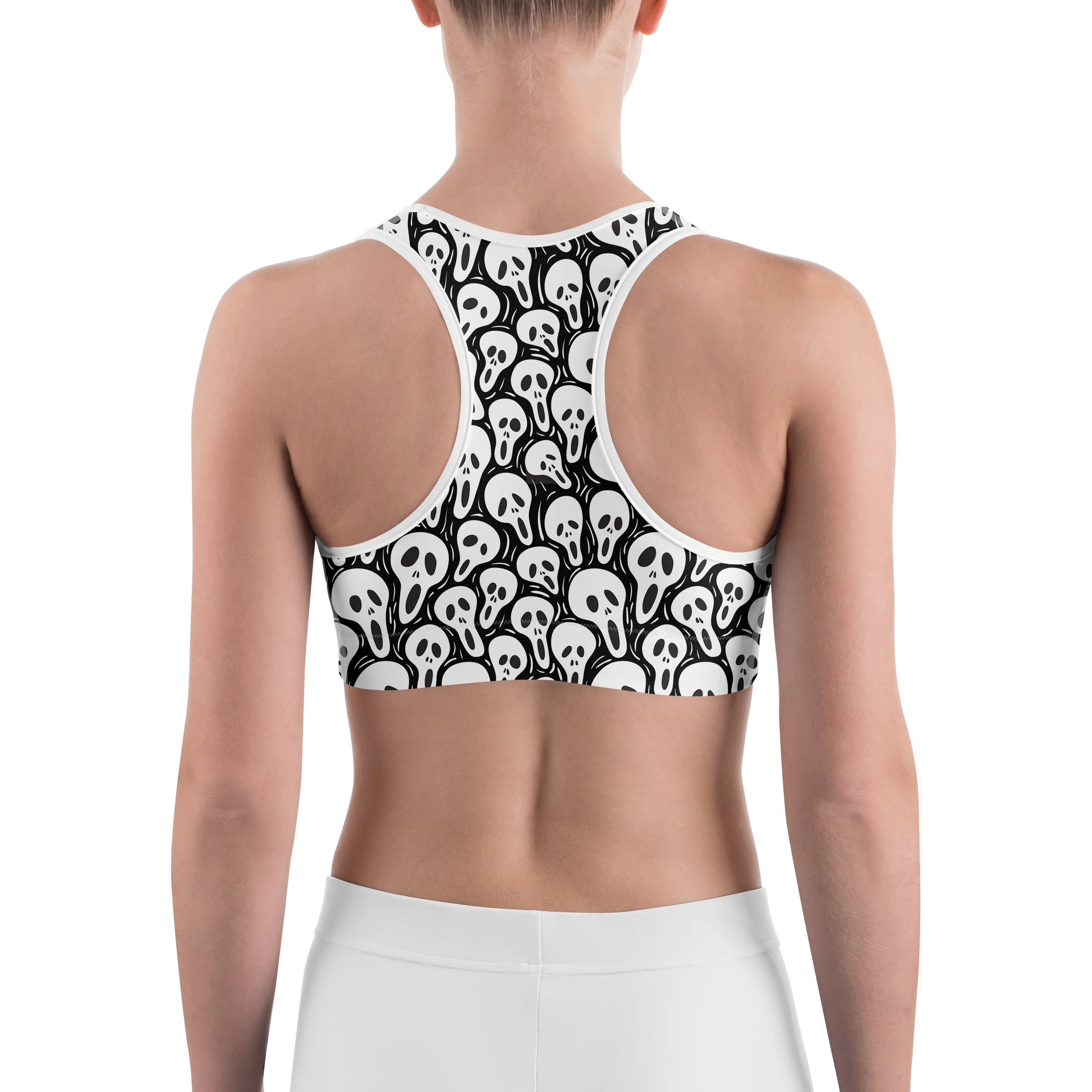 Ghost Face Sports Bra