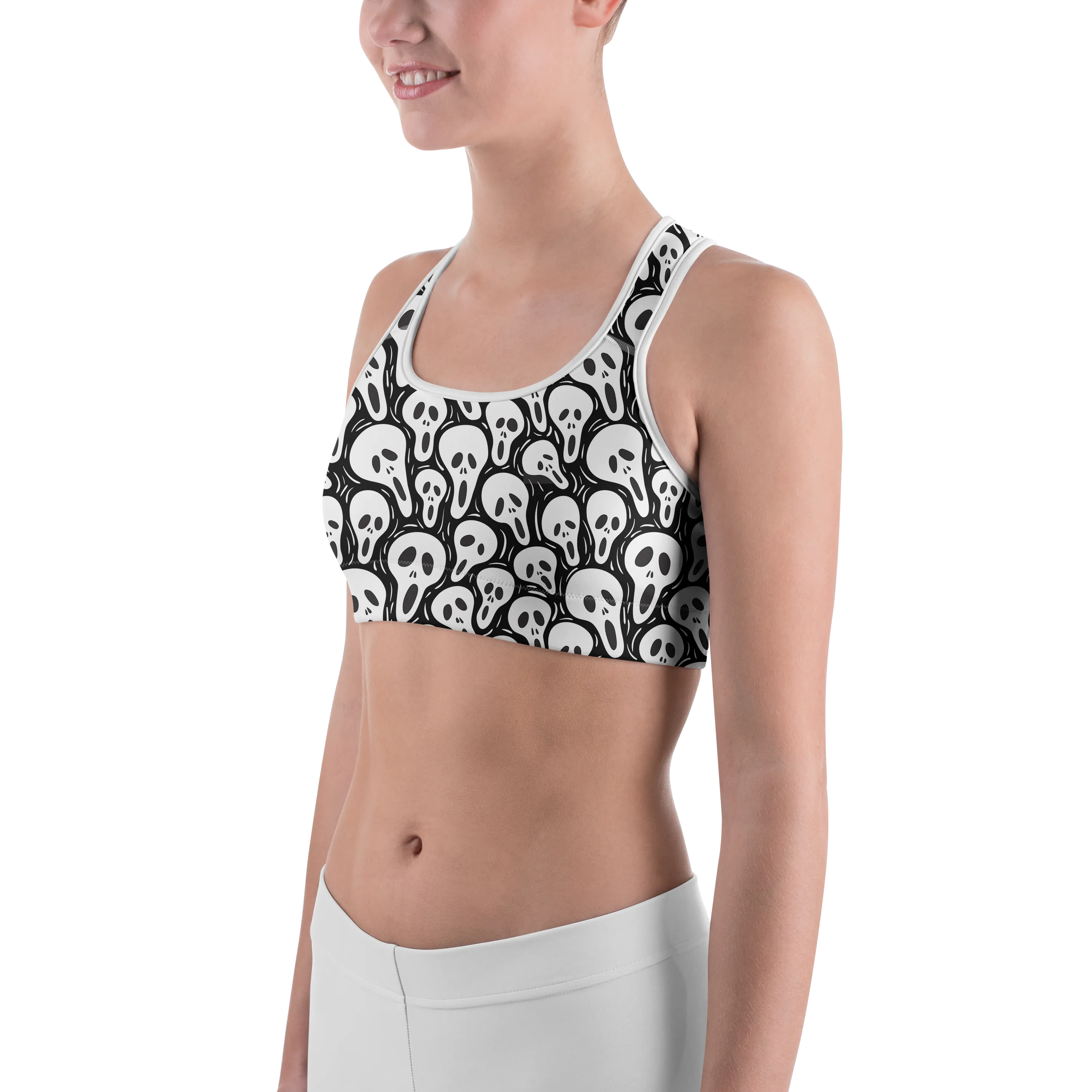 Ghost Face Sports Bra