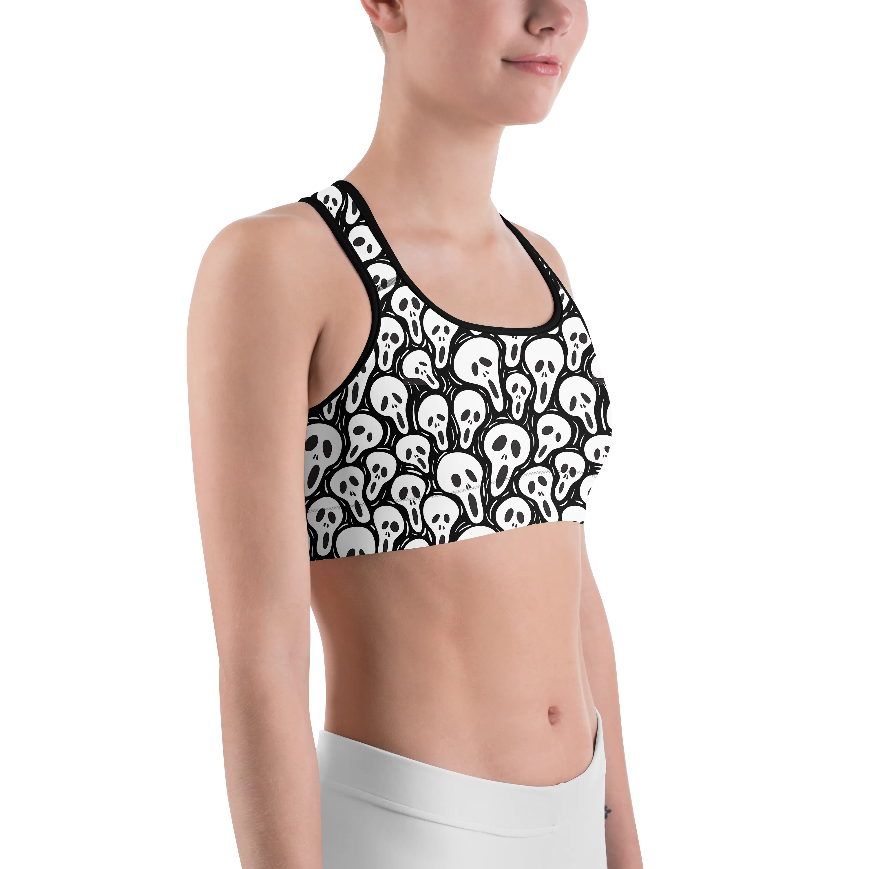 Ghost Face Sports Bra