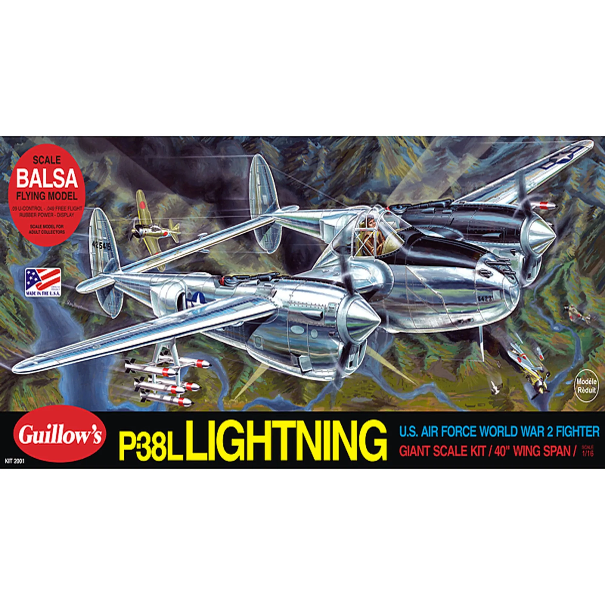 Guillow's Lockheed P-38 Lightning Giant Scale Model Kit