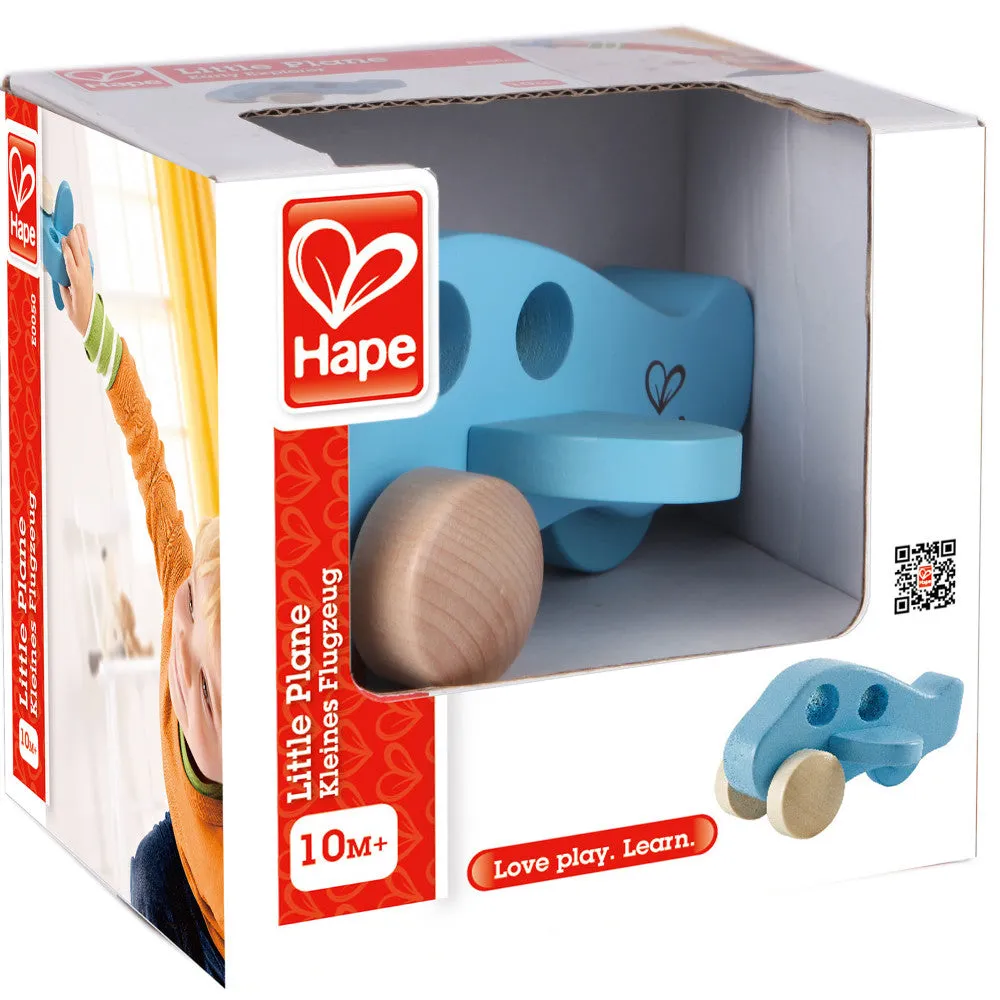 Hape Sky High Wooden Little Plane - Blue