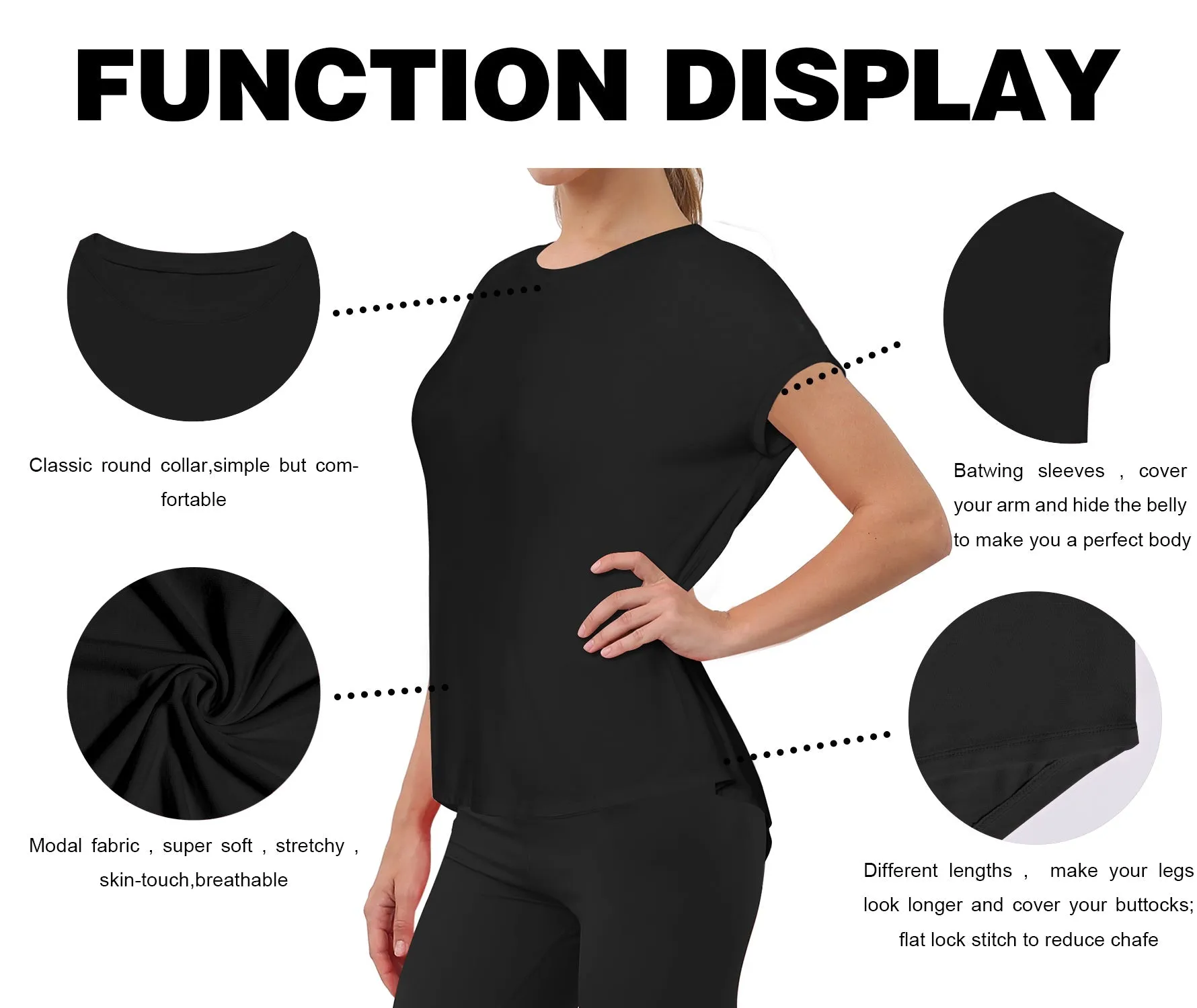 Hip Length Short Sleeve Shirt black_Golf