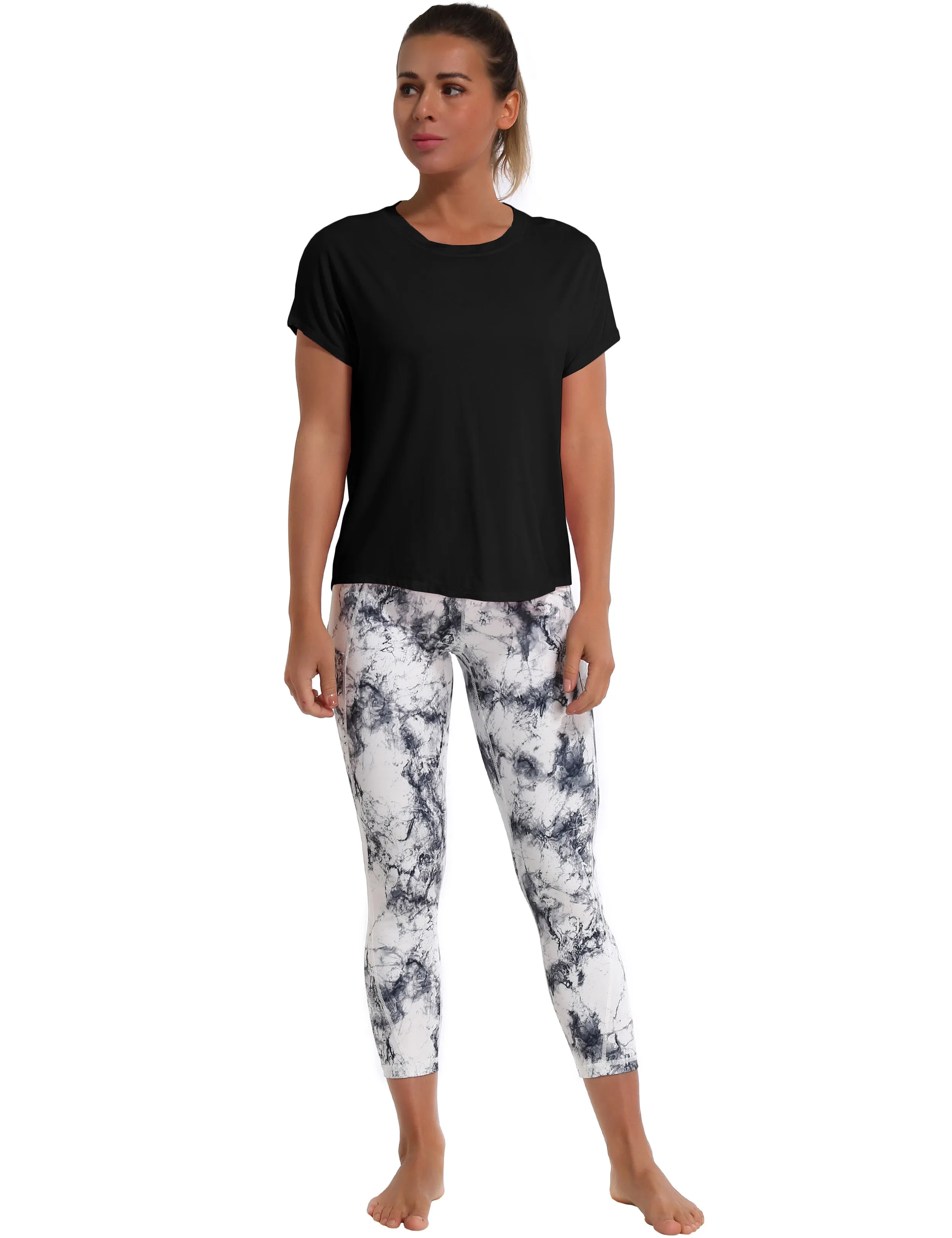 Hip Length Short Sleeve Shirt black_Golf