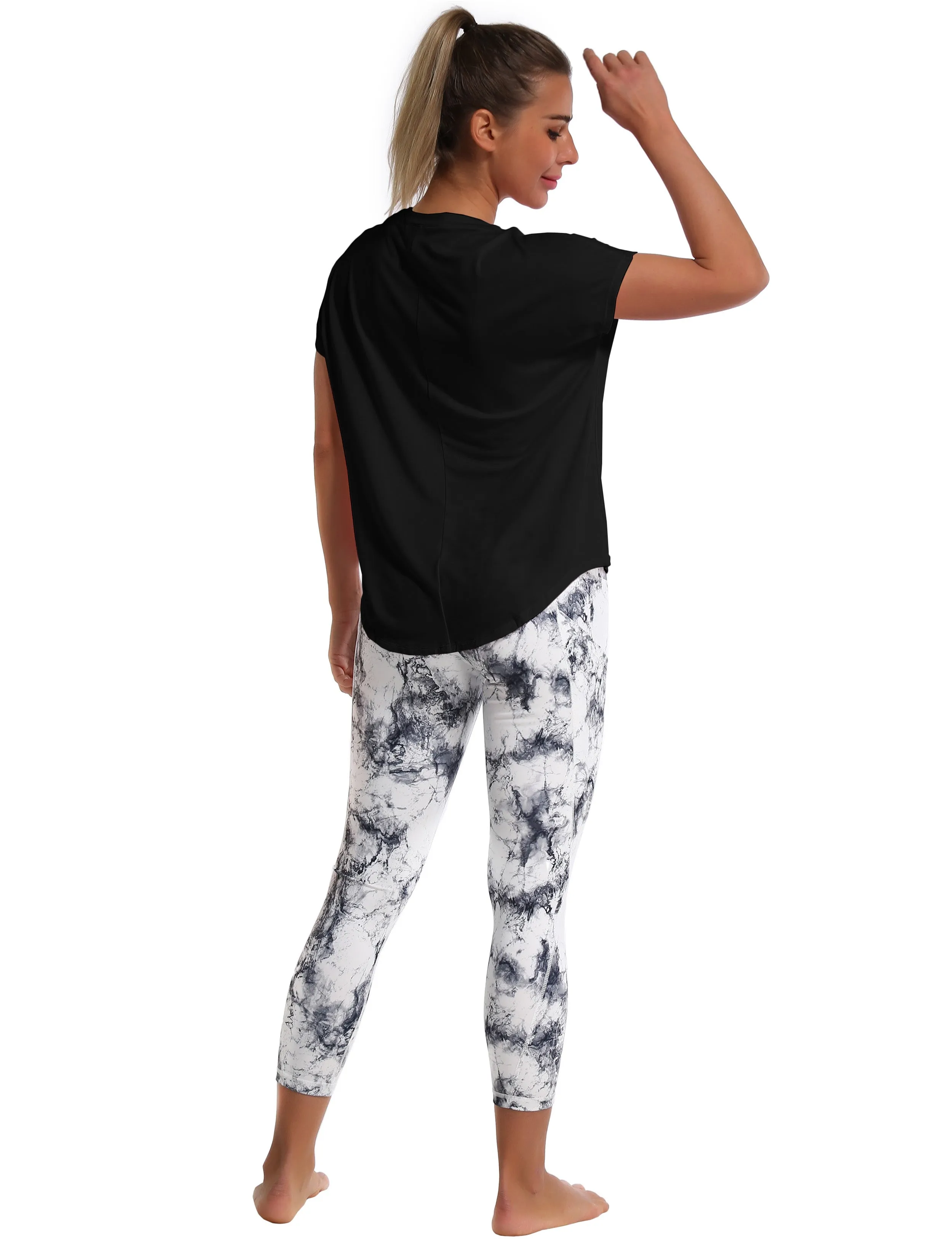 Hip Length Short Sleeve Shirt black_Golf