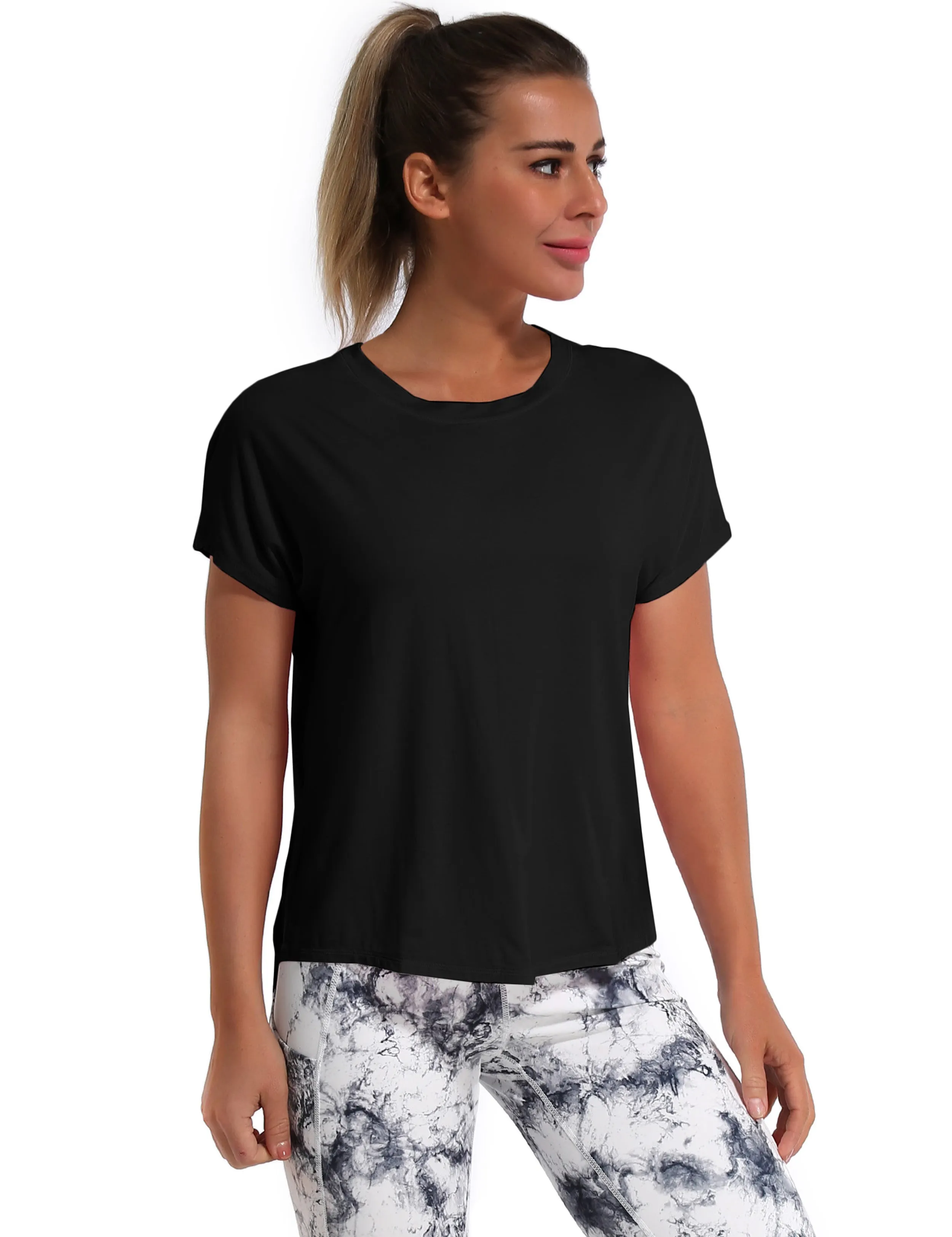 Hip Length Short Sleeve Shirt black_Golf