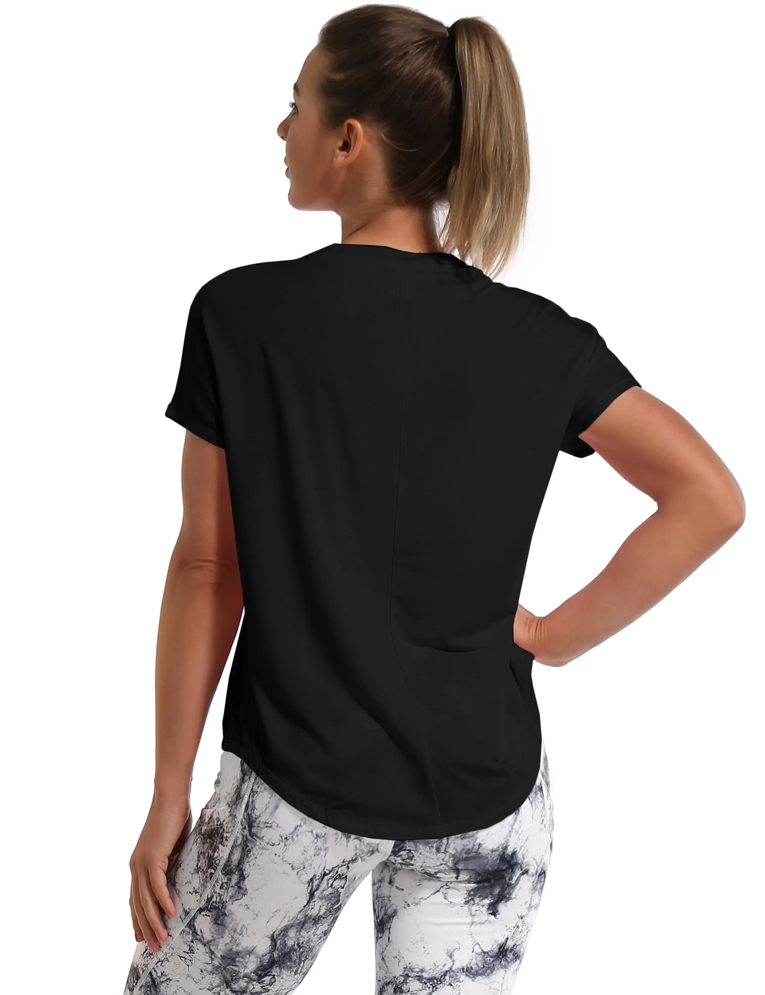 Hip Length Short Sleeve Shirt black_Golf
