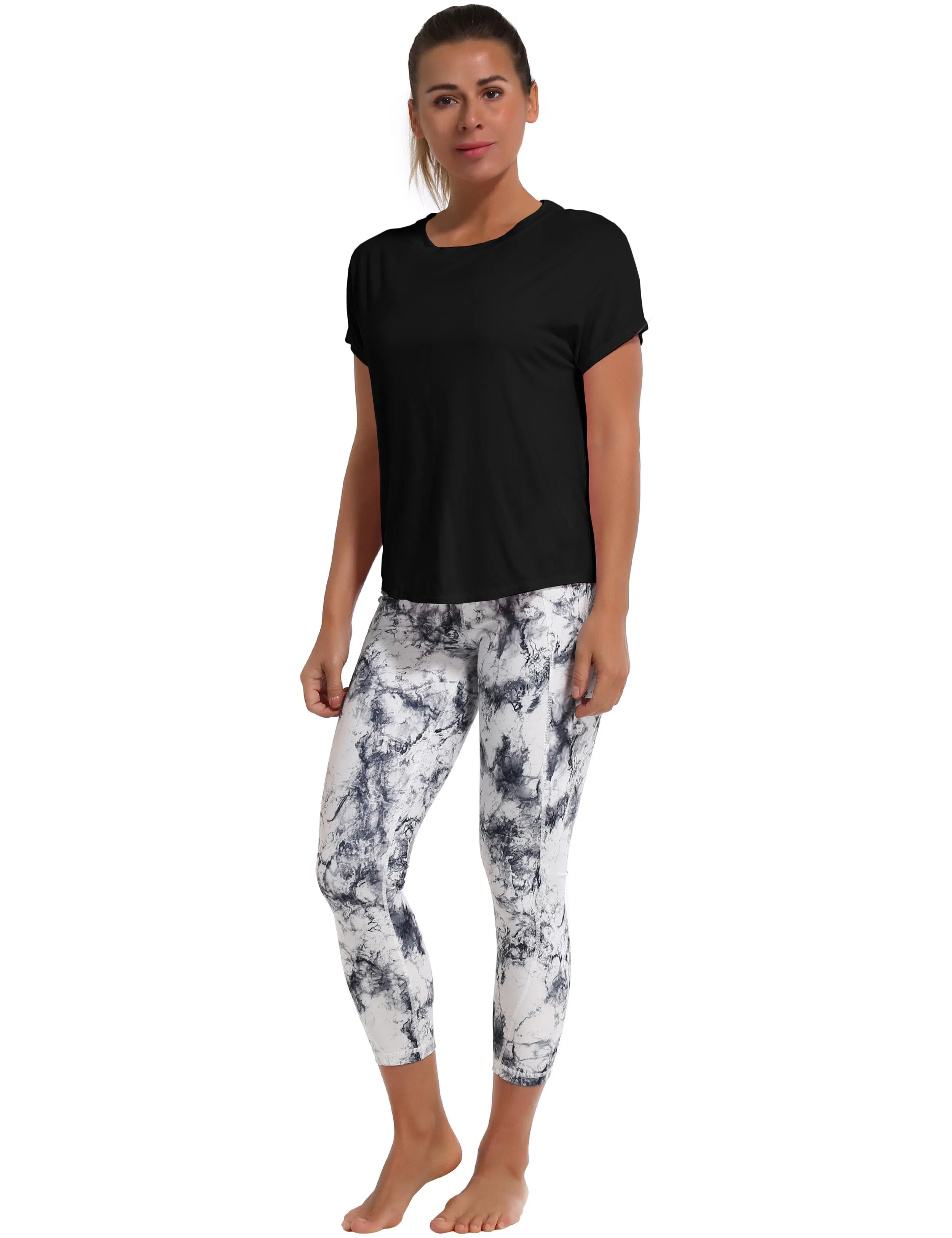 Hip Length Short Sleeve Shirt black_Golf