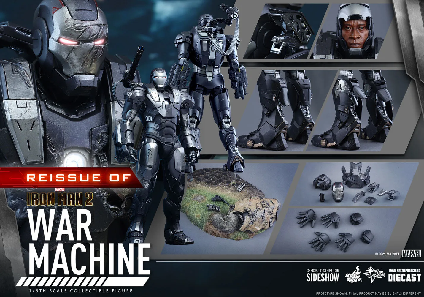 Hot Toys Movie Masterpiece Series Diecast – War Machine (Iron Man 2 Reissue)