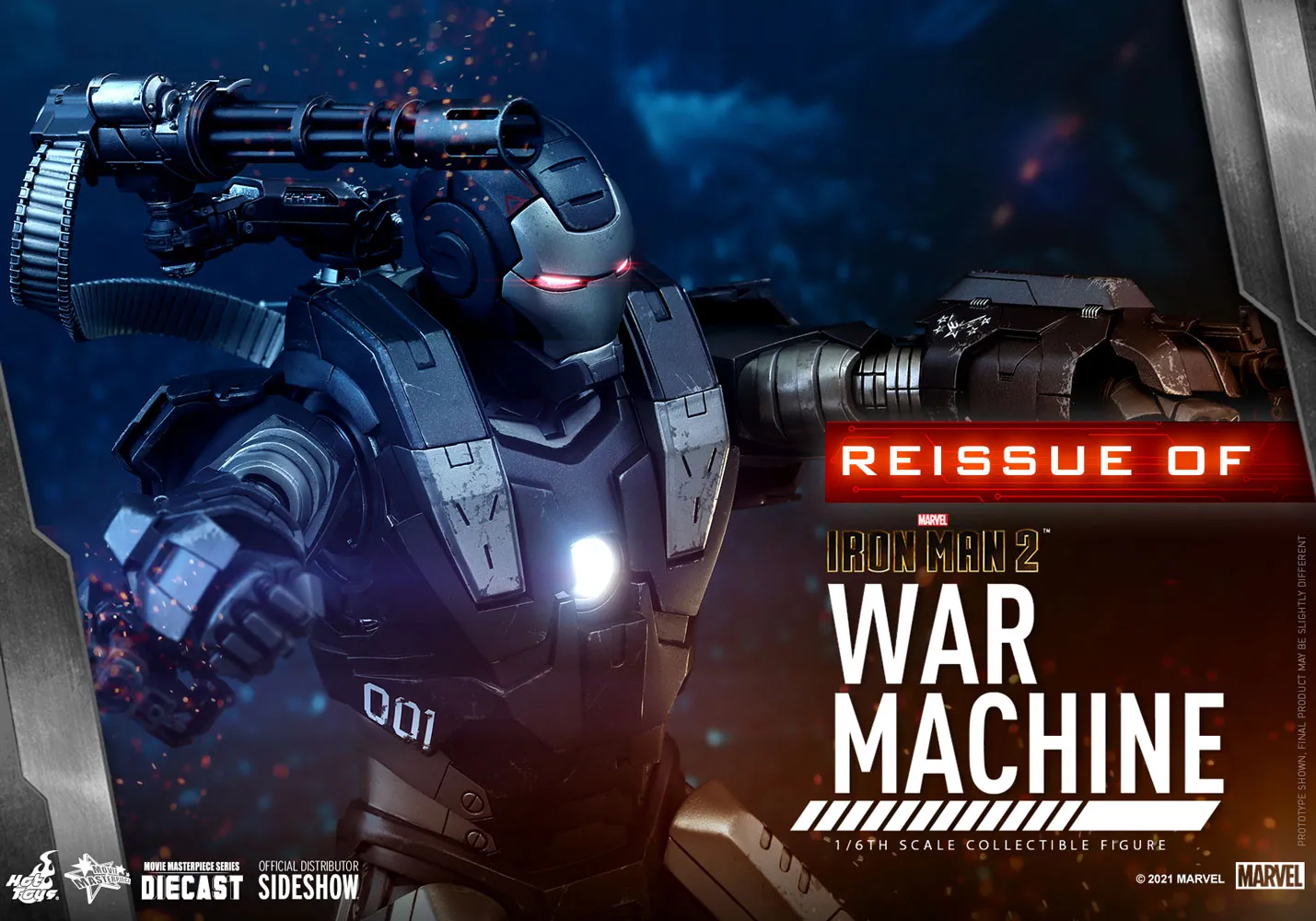 Hot Toys Movie Masterpiece Series Diecast – War Machine (Iron Man 2 Reissue)