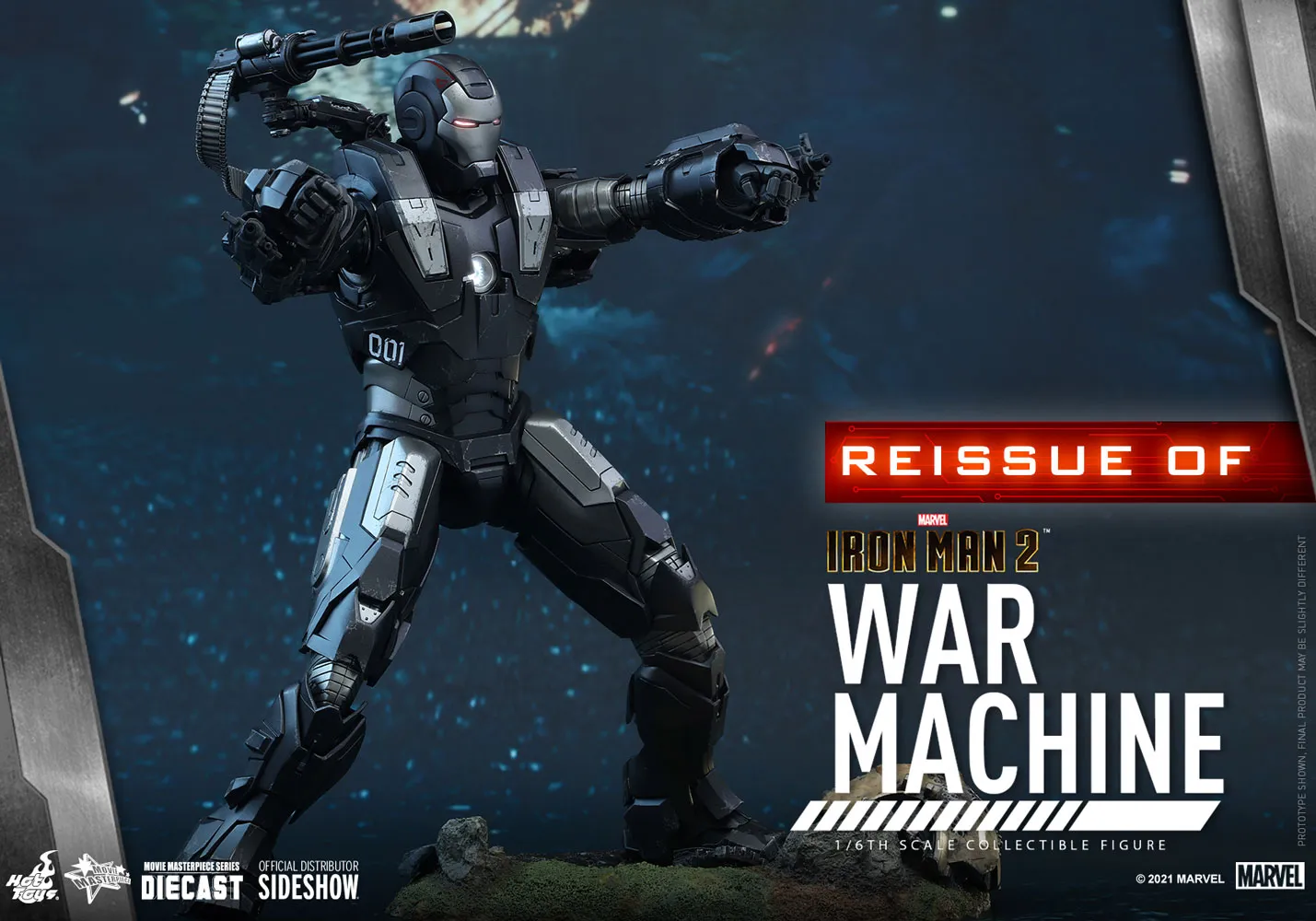 Hot Toys Movie Masterpiece Series Diecast – War Machine (Iron Man 2 Reissue)