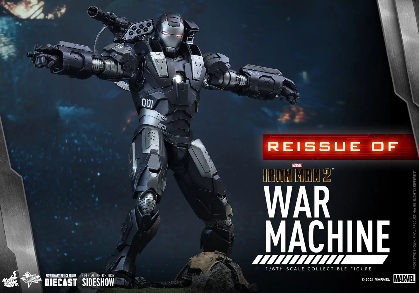 Hot Toys Movie Masterpiece Series Diecast – War Machine (Iron Man 2 Reissue)