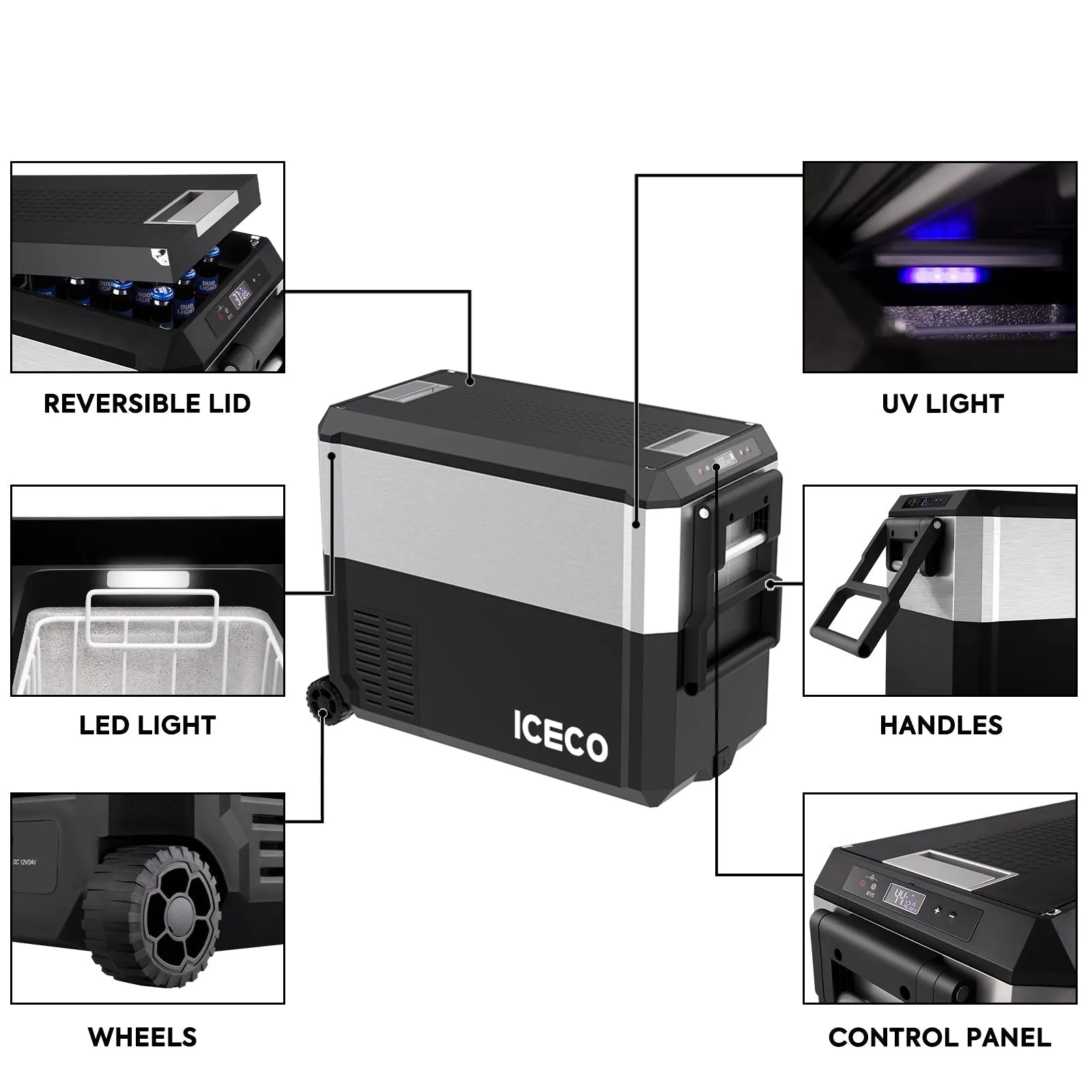 JP Pro Wheeled Portable Freezer with Slide Mount | ICECO