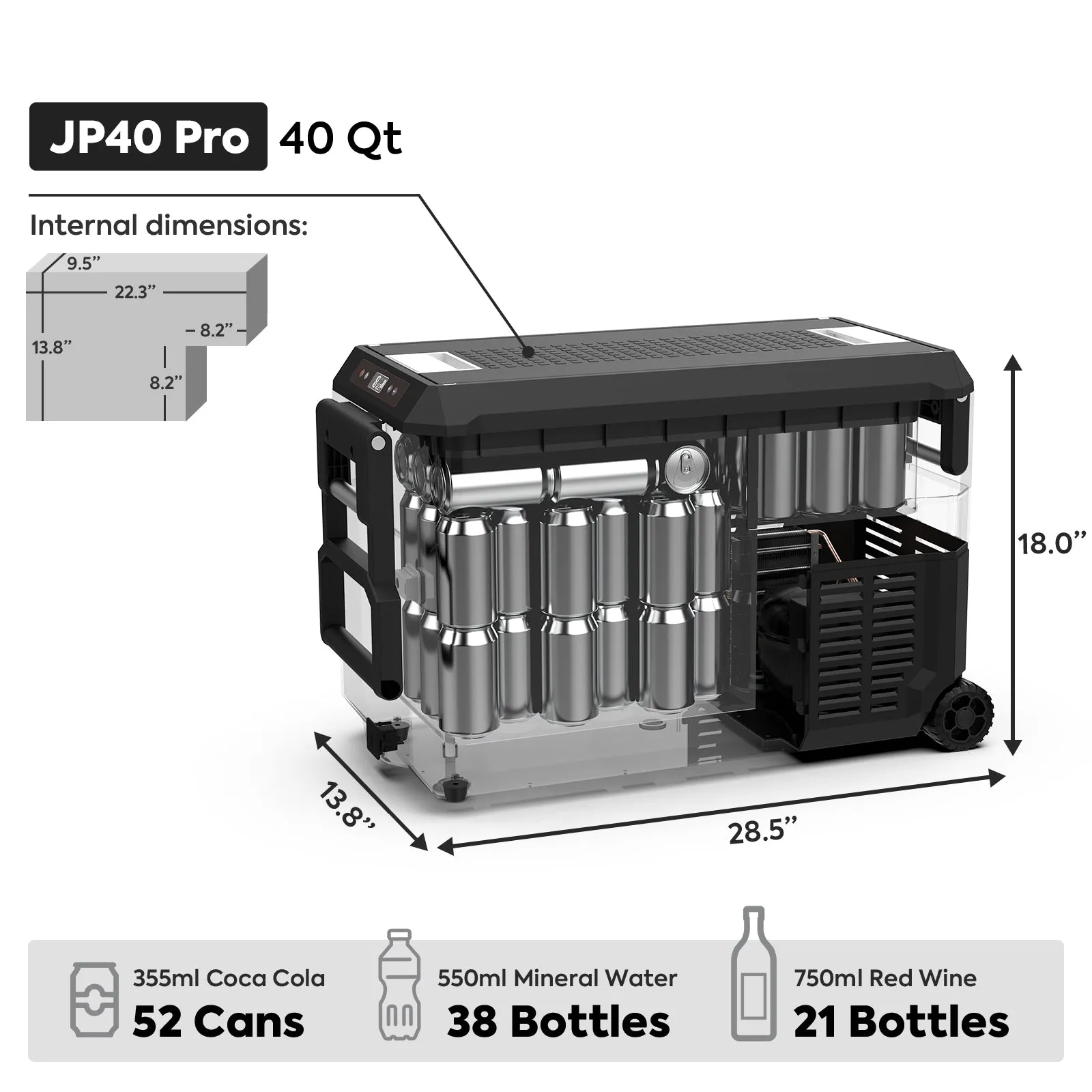 JP Pro Wheeled Portable Freezer with Slide Mount | ICECO