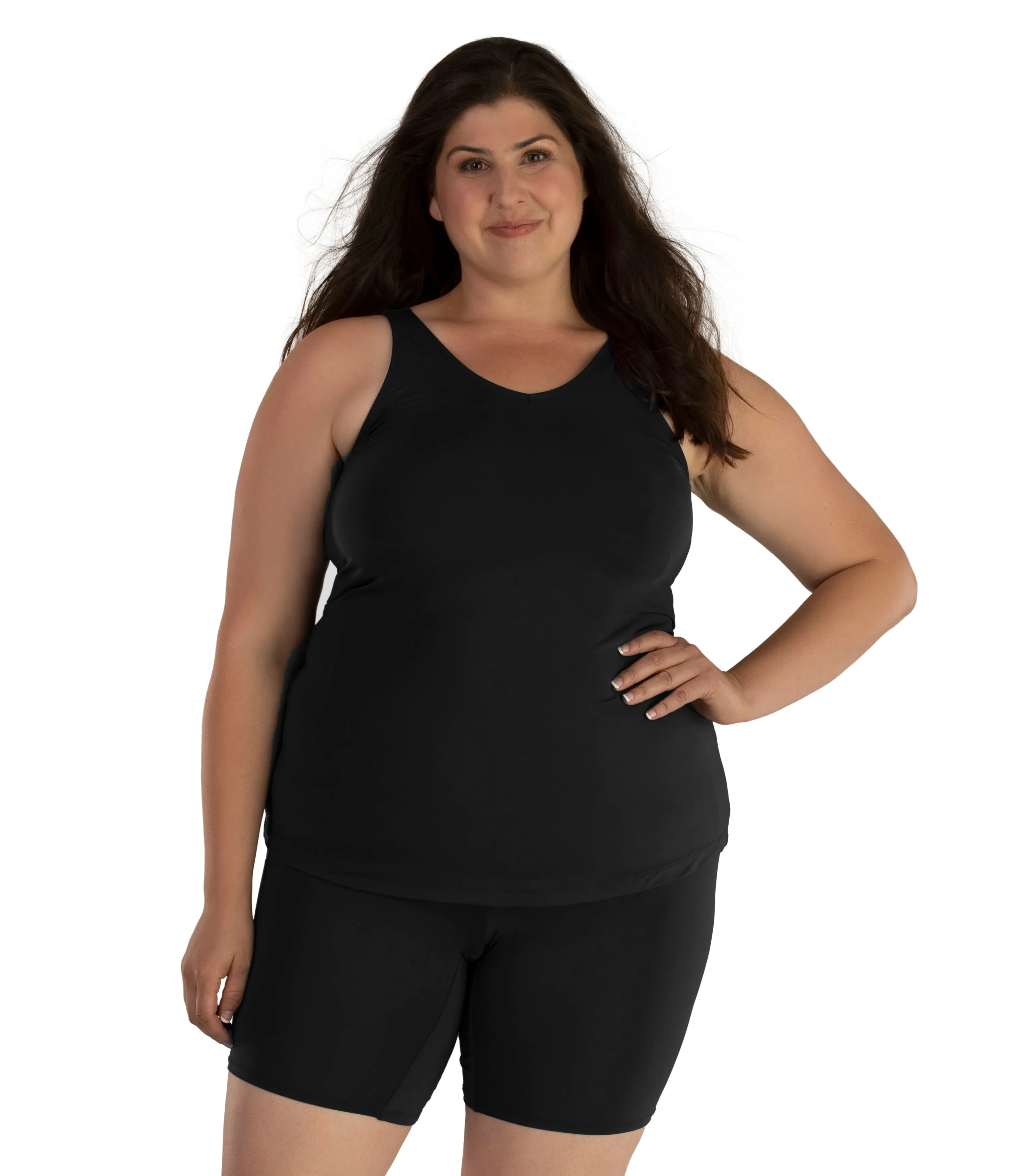 Junowear Hush V-Neck Tank with Bra - FINAL SALE
