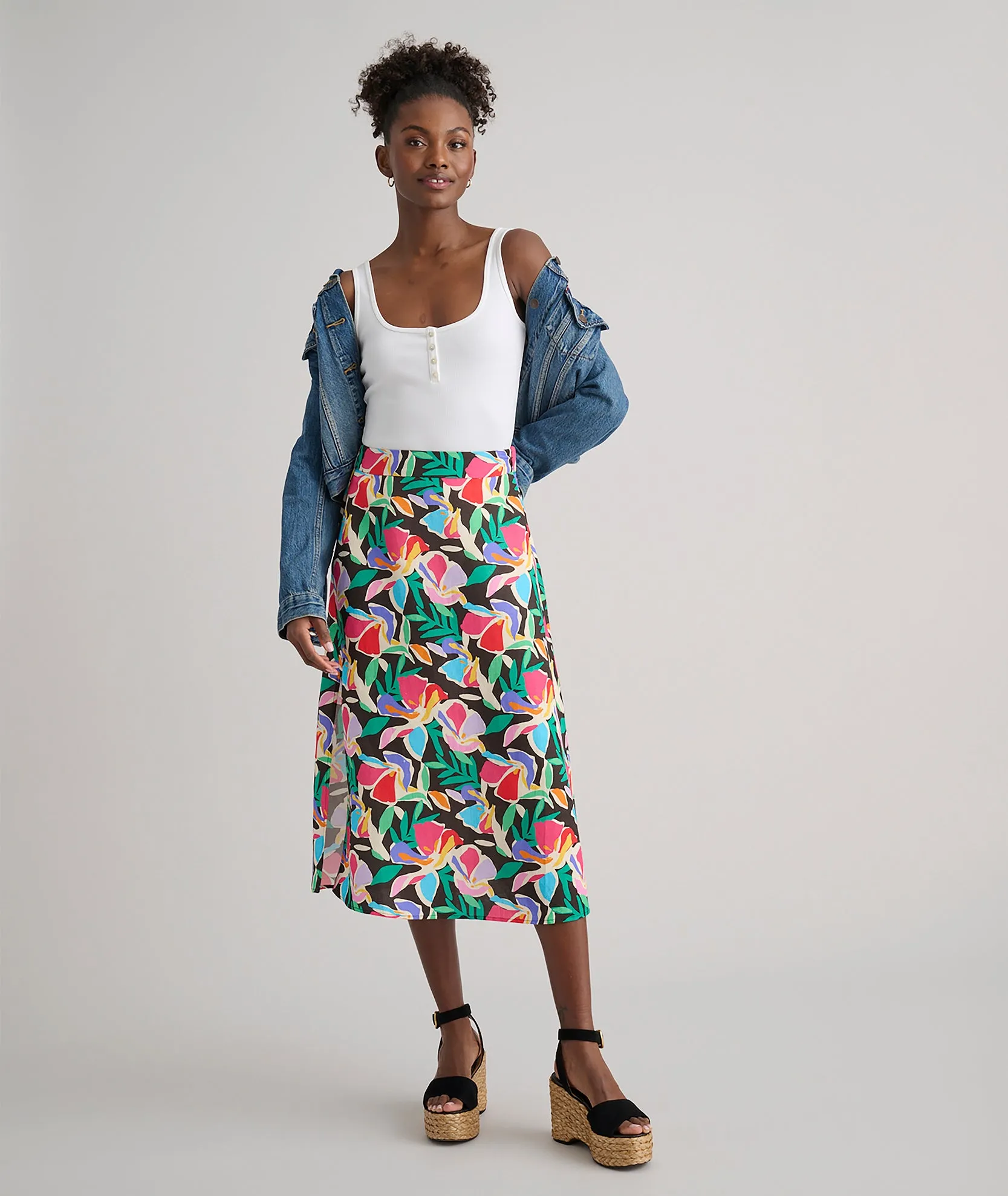 Linen Blend Pippa Skirt