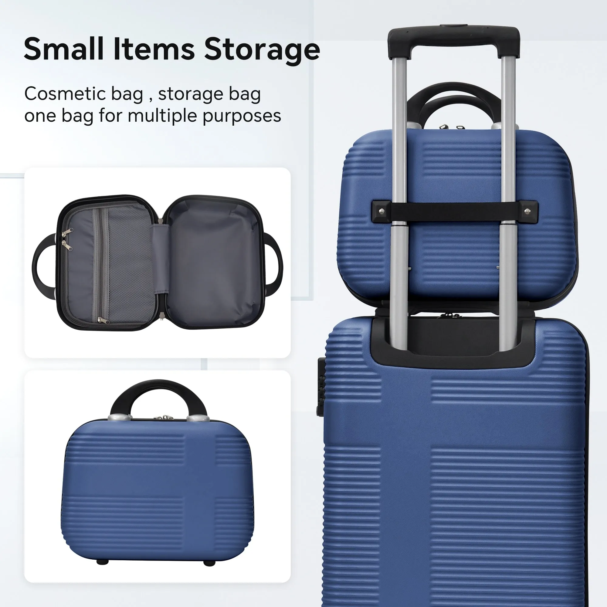 Luggage 4 Piece Set with Spinner Wheels, Hardshell Lightweight Suitcase with TSA Lock,Checked Luggage(12/20/24/28in)
