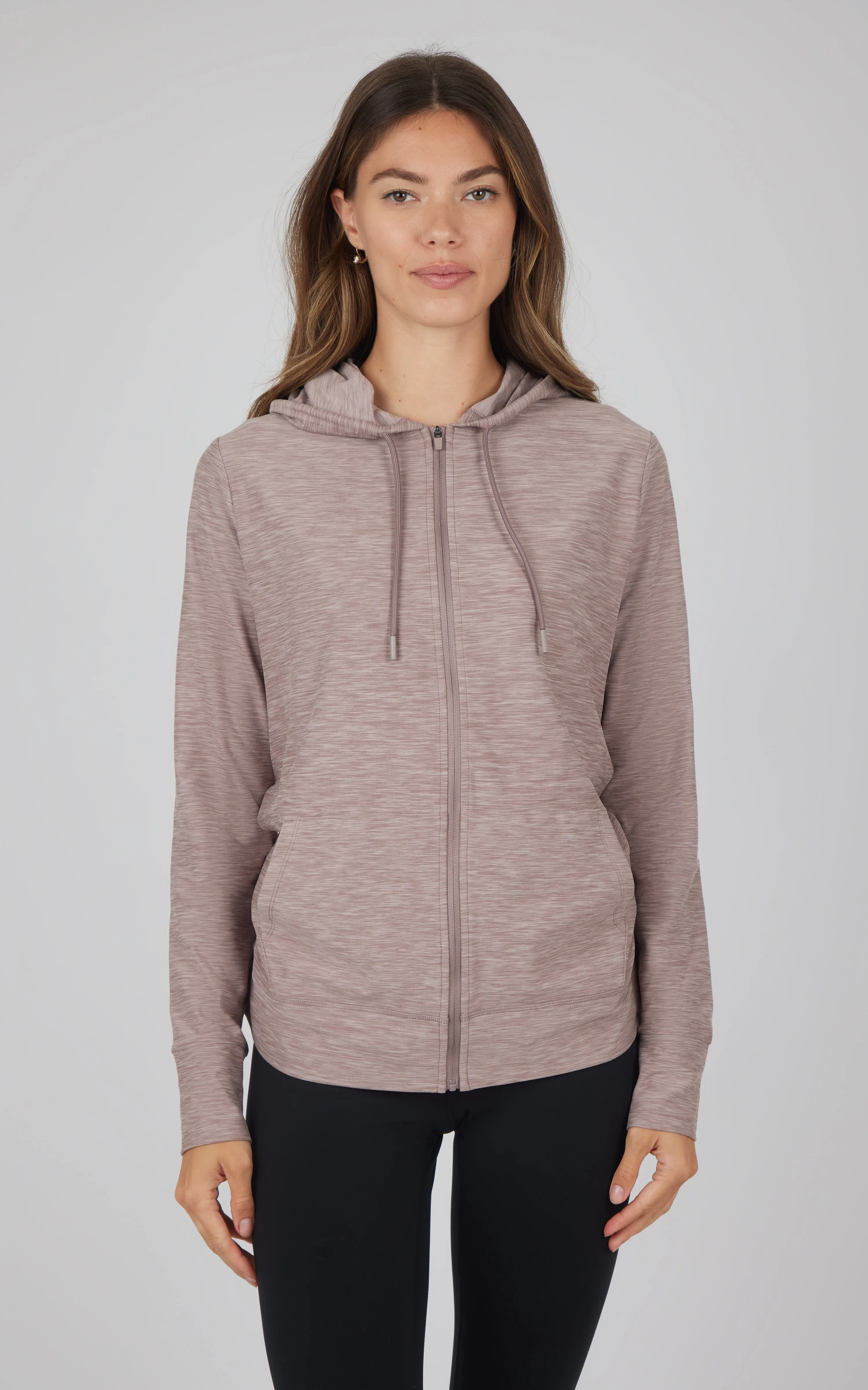Maternity Heathered Lux Full Zip Jacket
