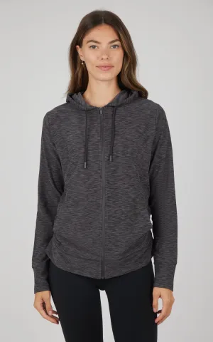 Maternity Heathered Lux Full Zip Jacket