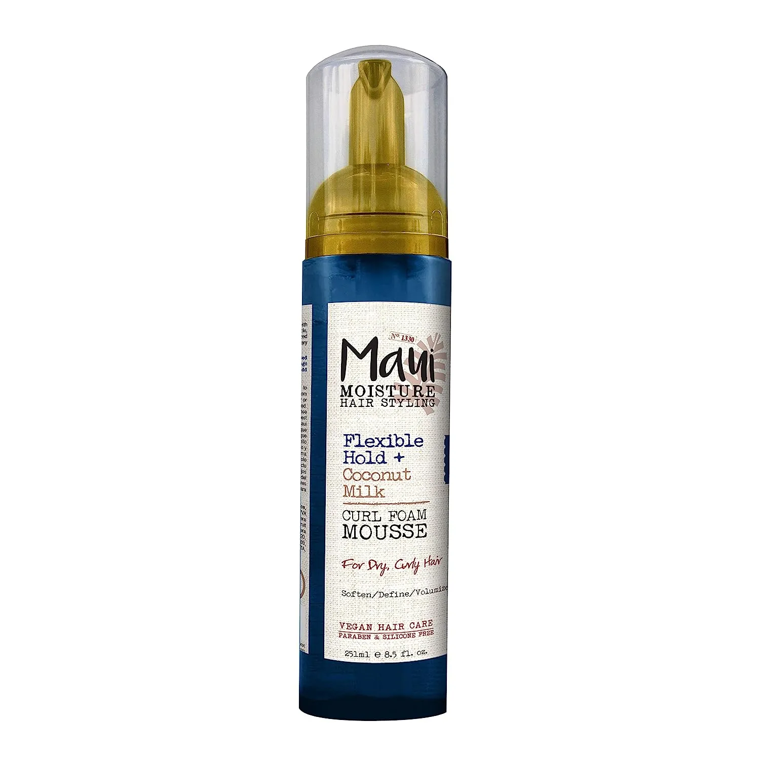 Maui Moisture Flexible Hold   Coconut Milk Curl Foam Mousse - 8.5oz