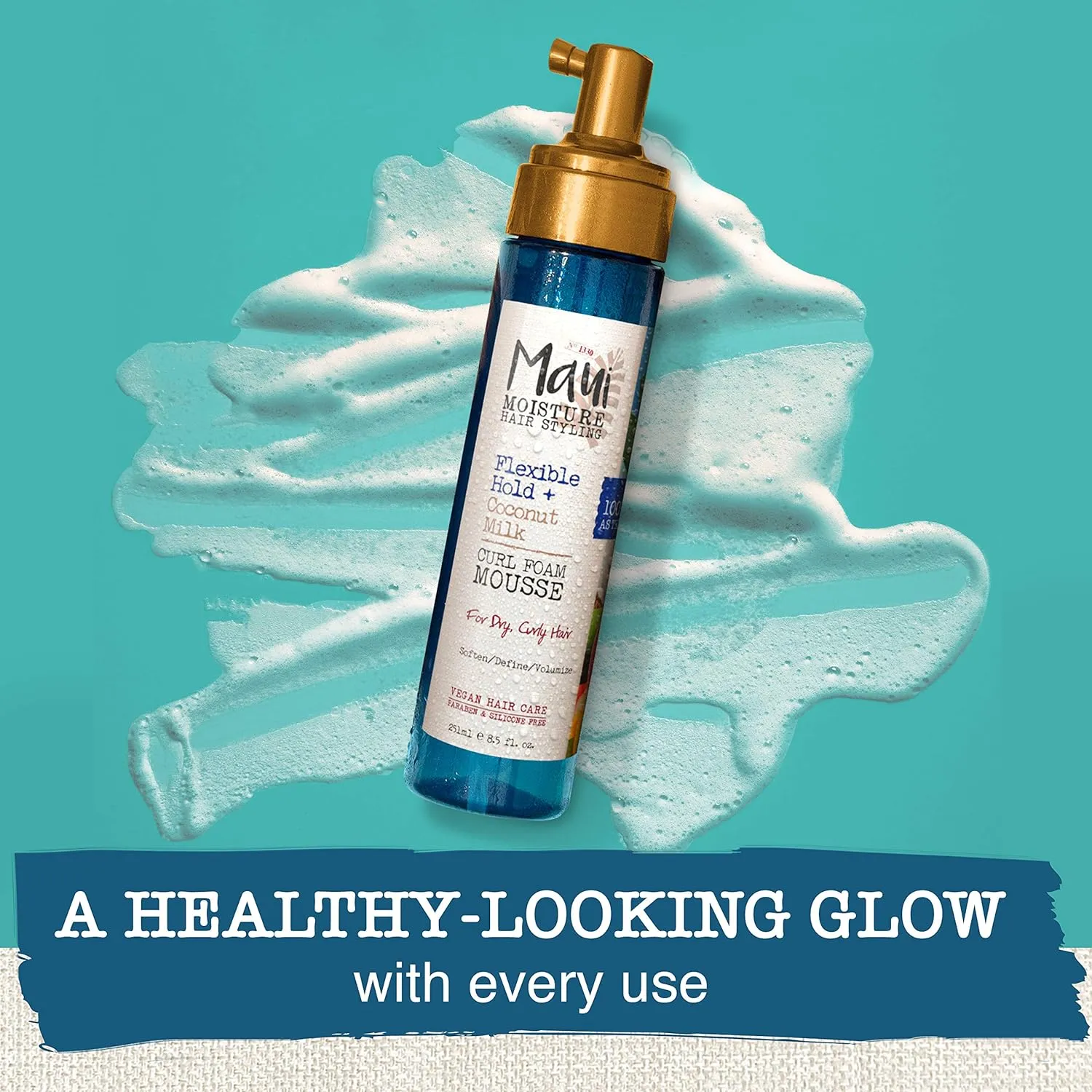 Maui Moisture Flexible Hold   Coconut Milk Curl Foam Mousse - 8.5oz