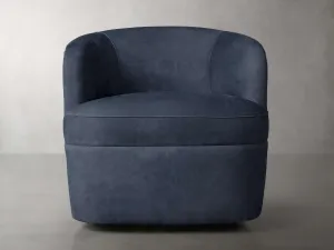 Mercer Nubuck Leather Swivel Chair