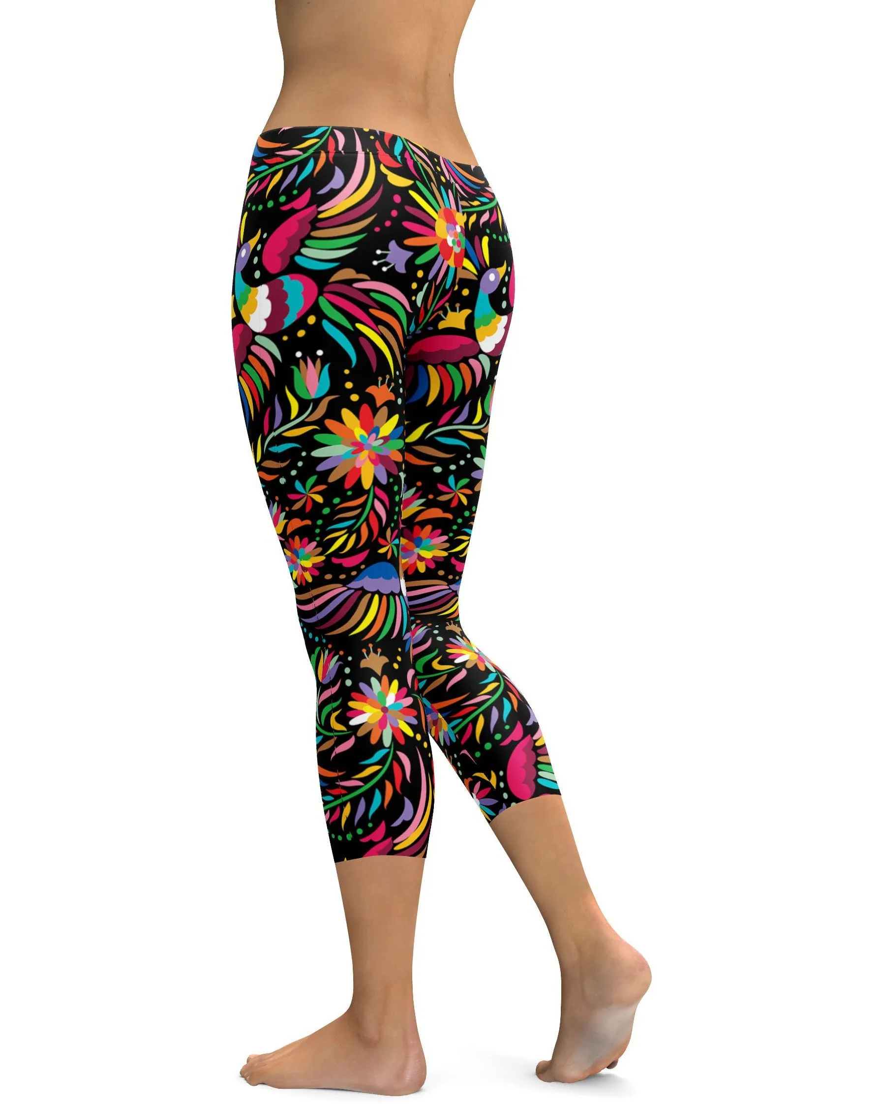 Mexican Colorful Dark Pattern Capris