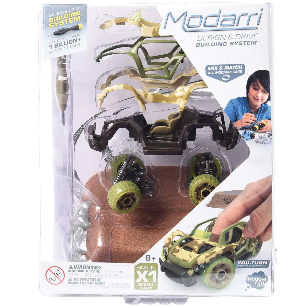 Modarri X1 Desert Camouflage Customizable Toy Car - DIY Design for Kids 6 