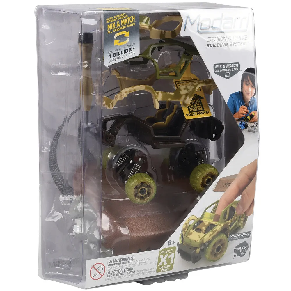Modarri X1 Desert Camouflage Customizable Toy Car - DIY Design for Kids 6 