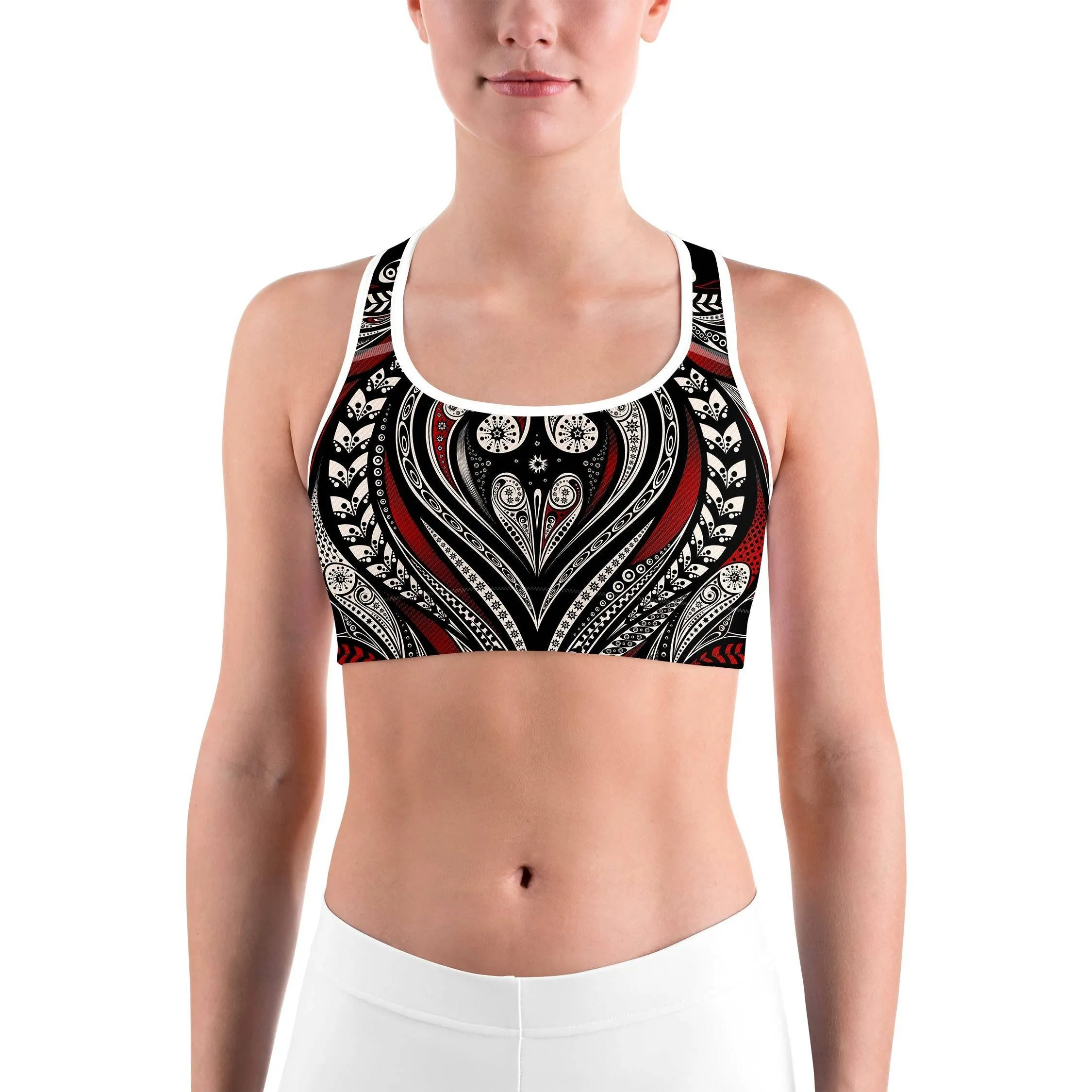 Ornament Pattern Sports bra