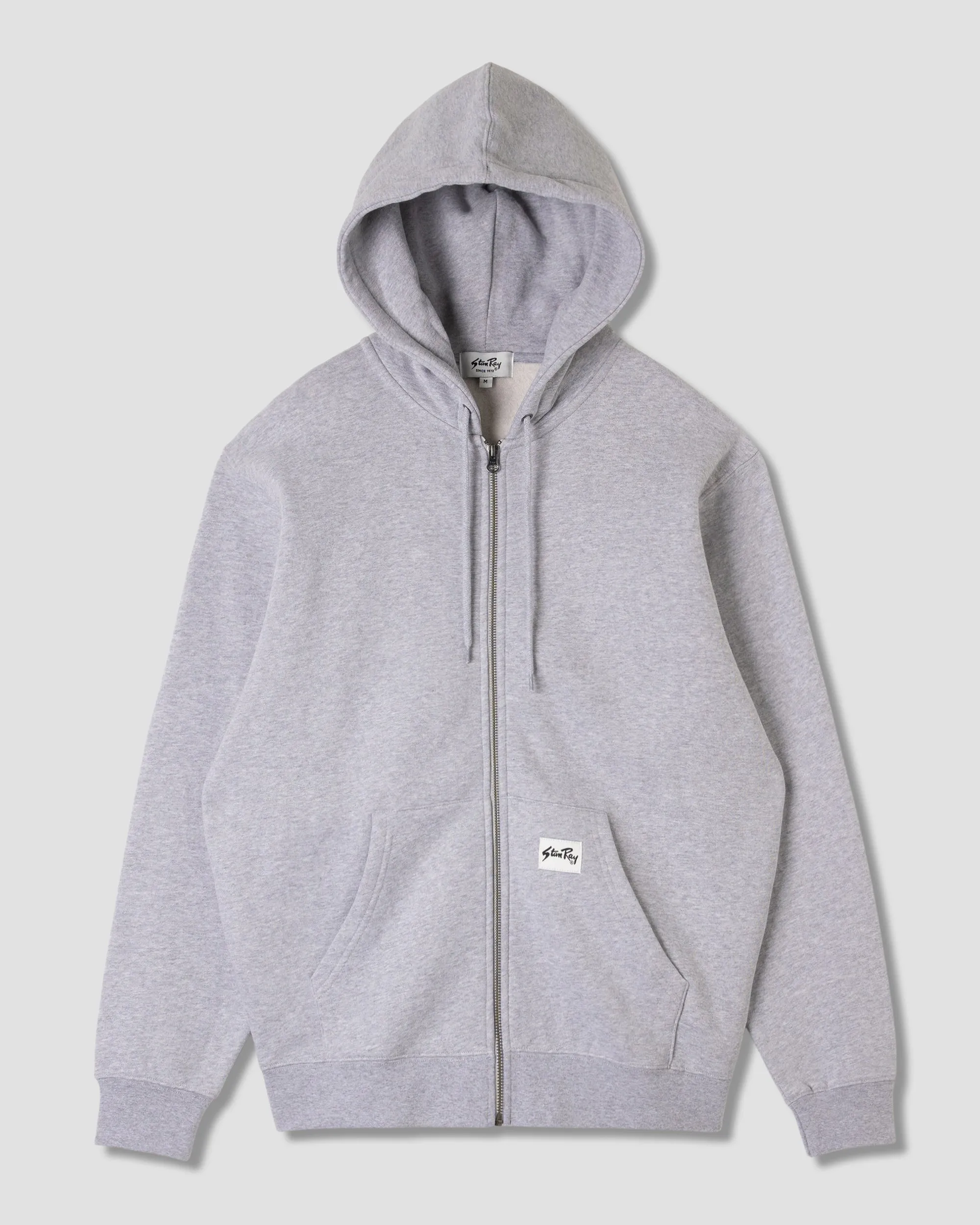 Patch Zip Hood (Grey Heather)