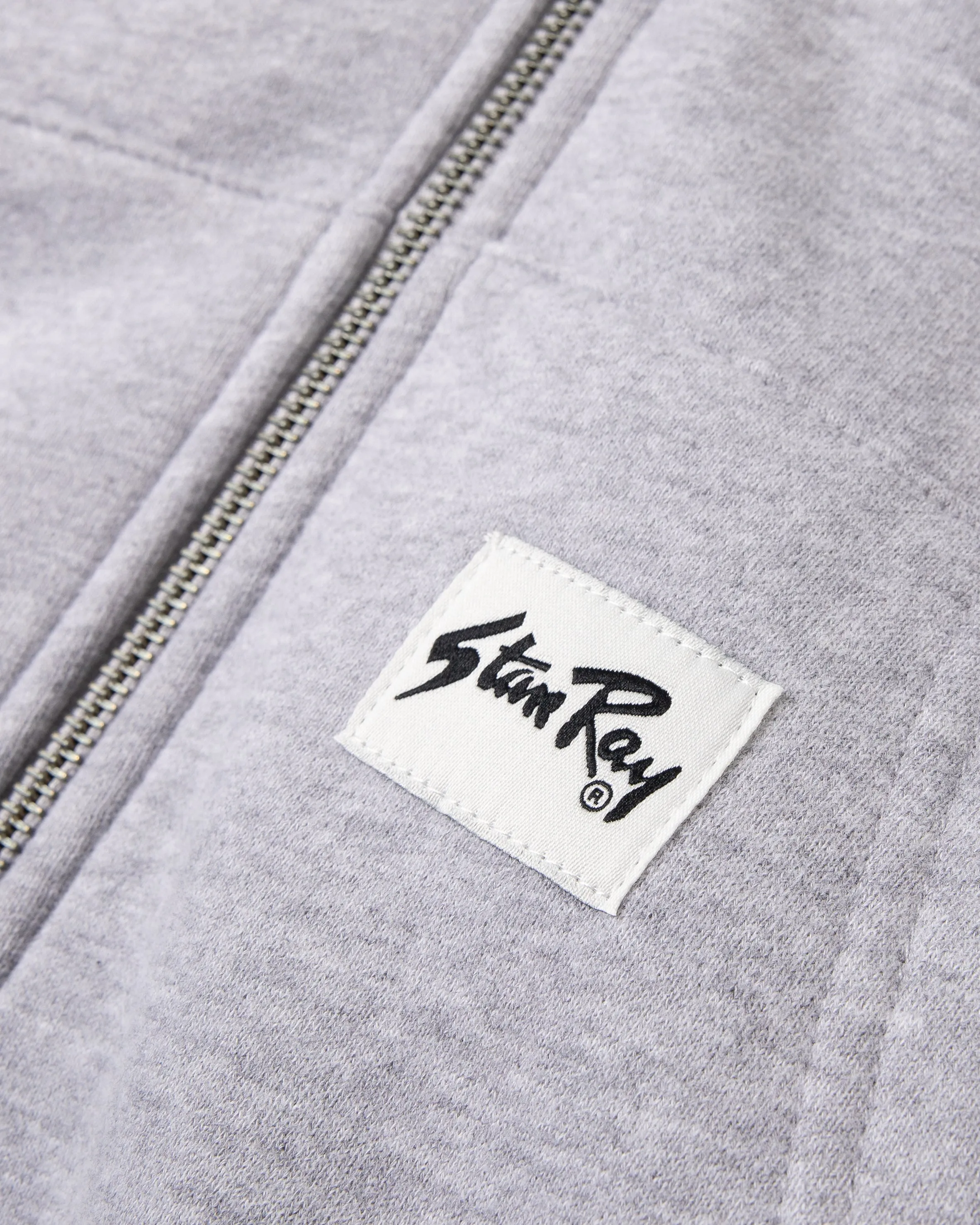 Patch Zip Hood (Grey Heather)