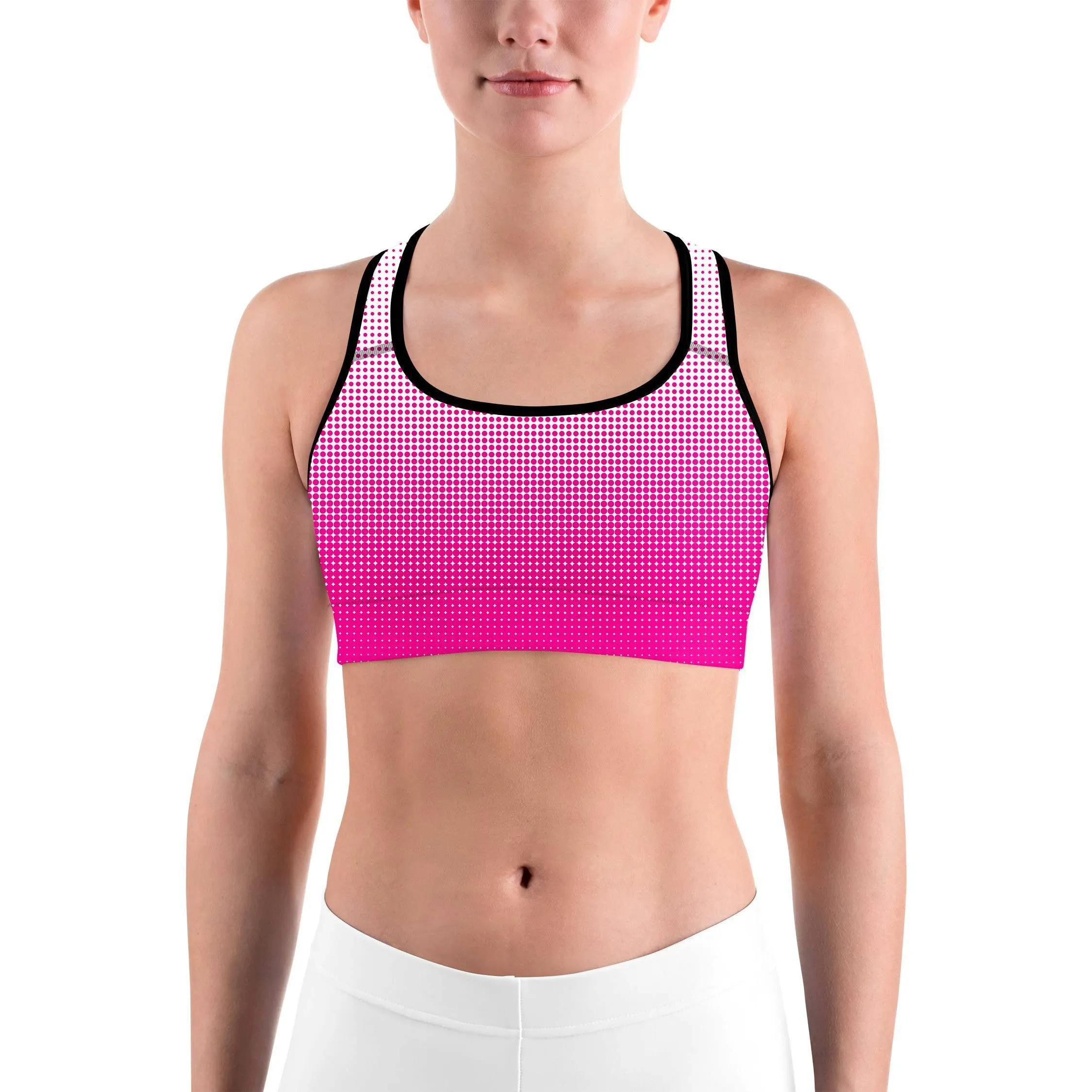 Pink Halftone Sports bra