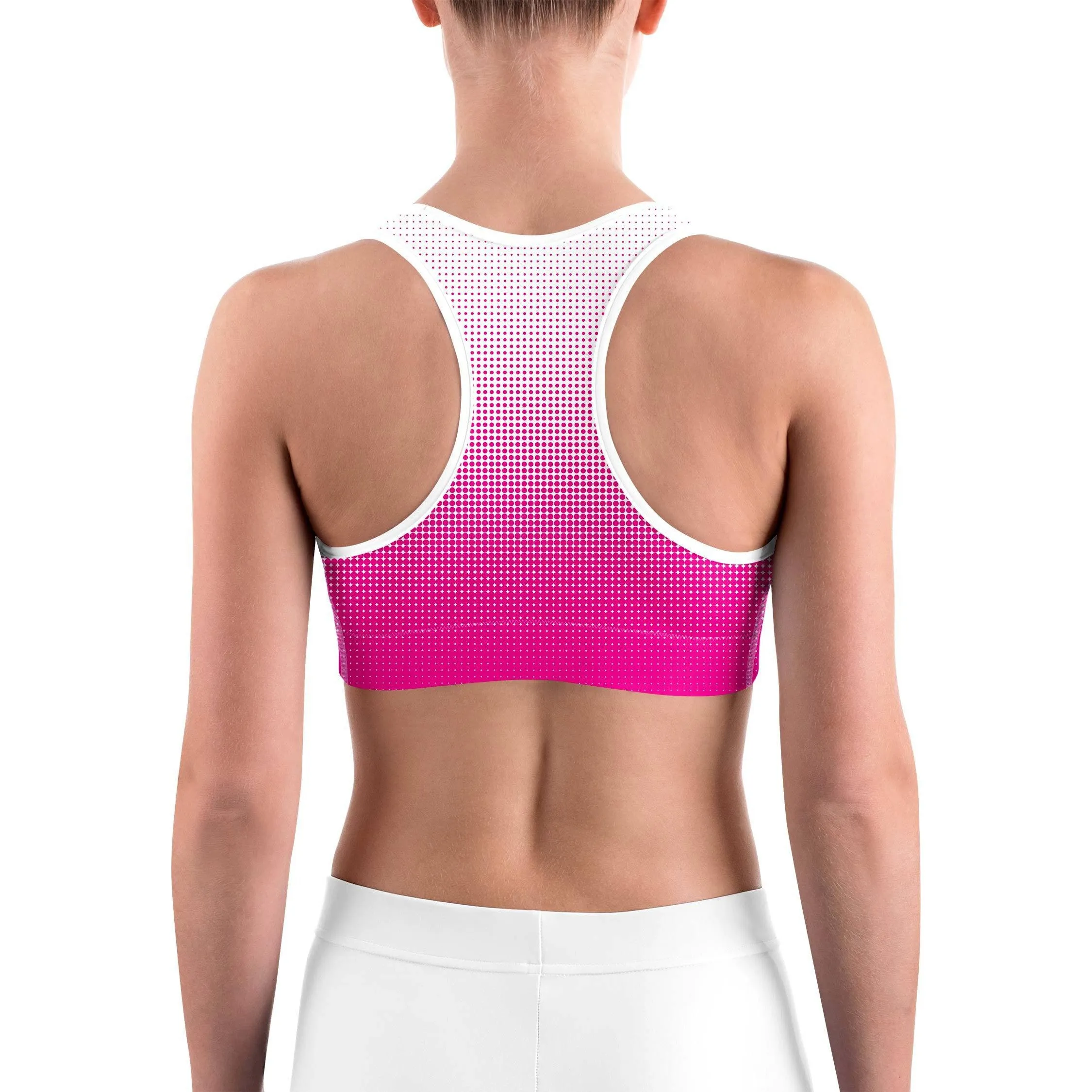 Pink Halftone Sports bra