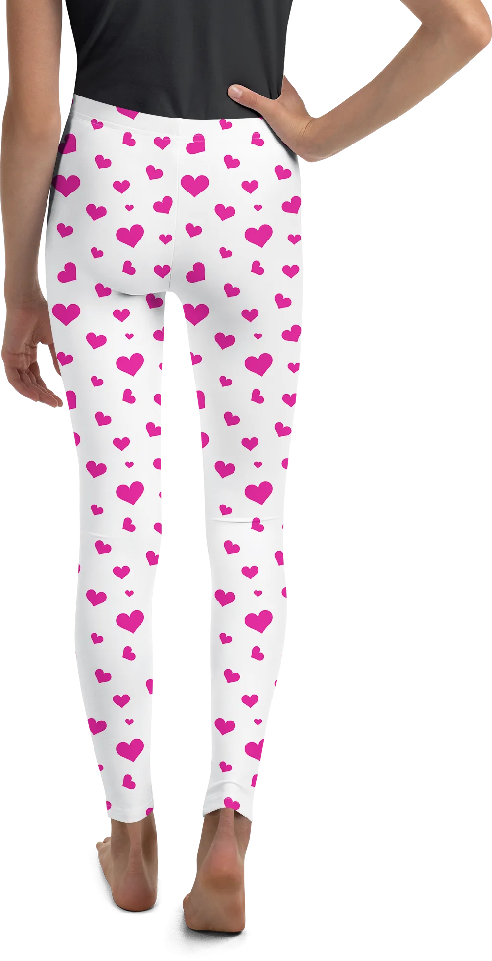 Pink Hearts Youth Leggings