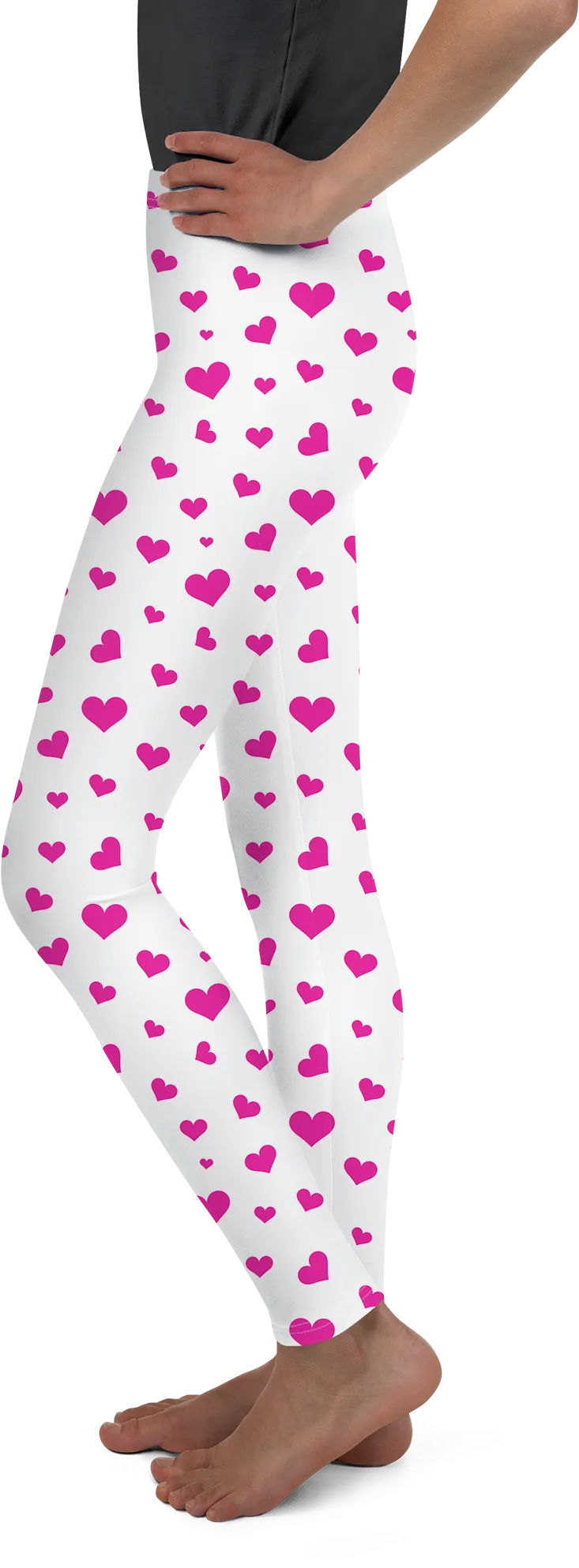 Pink Hearts Youth Leggings