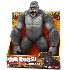 Primal Clash Big Boss Gorilla - 17" Articulated Action Figure, Ages 3 
