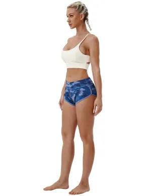 Printed Booty Yoga Shorts navy brushcamo_yoga