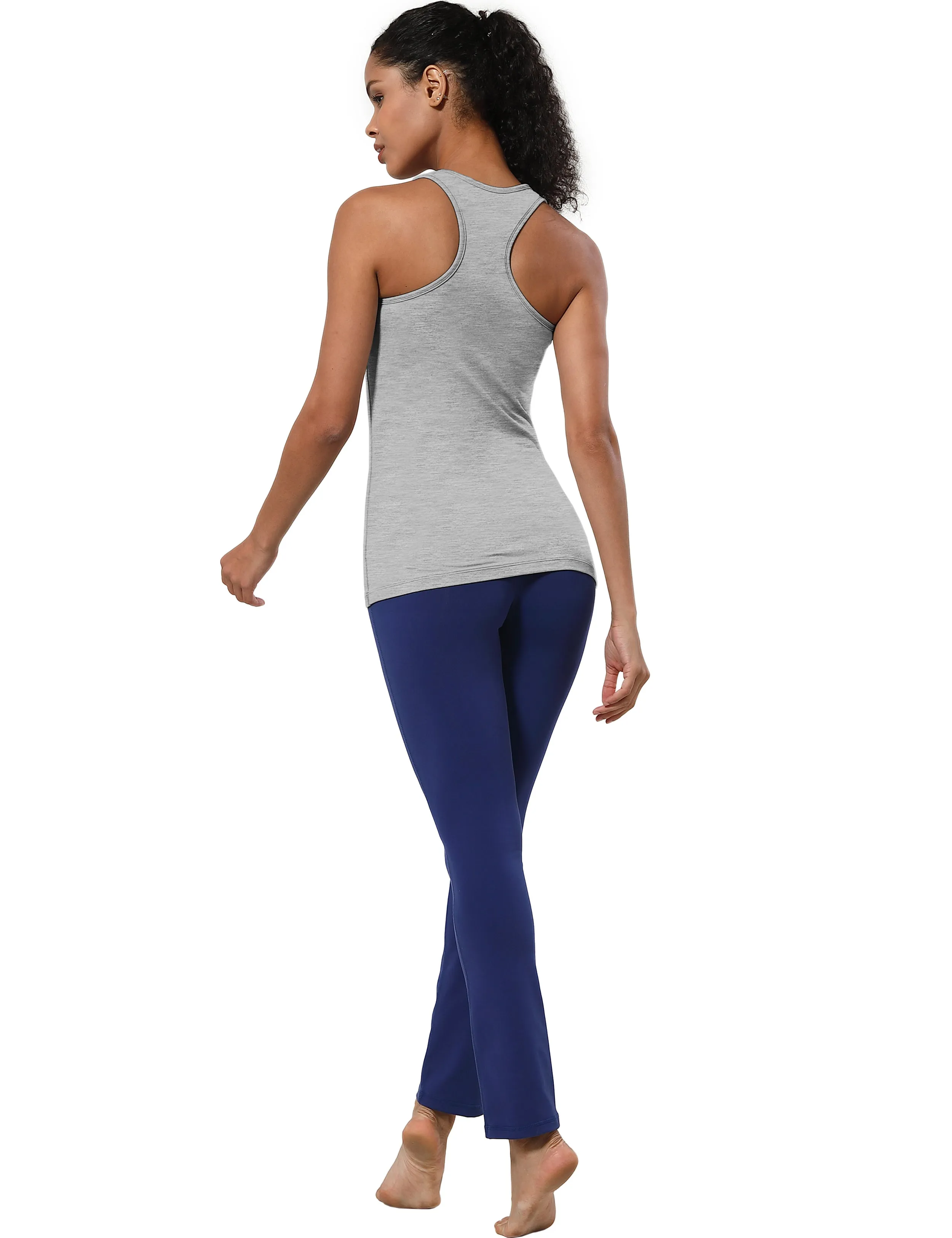 Racerback Athletic Tank Tops heathergray_Tall Size