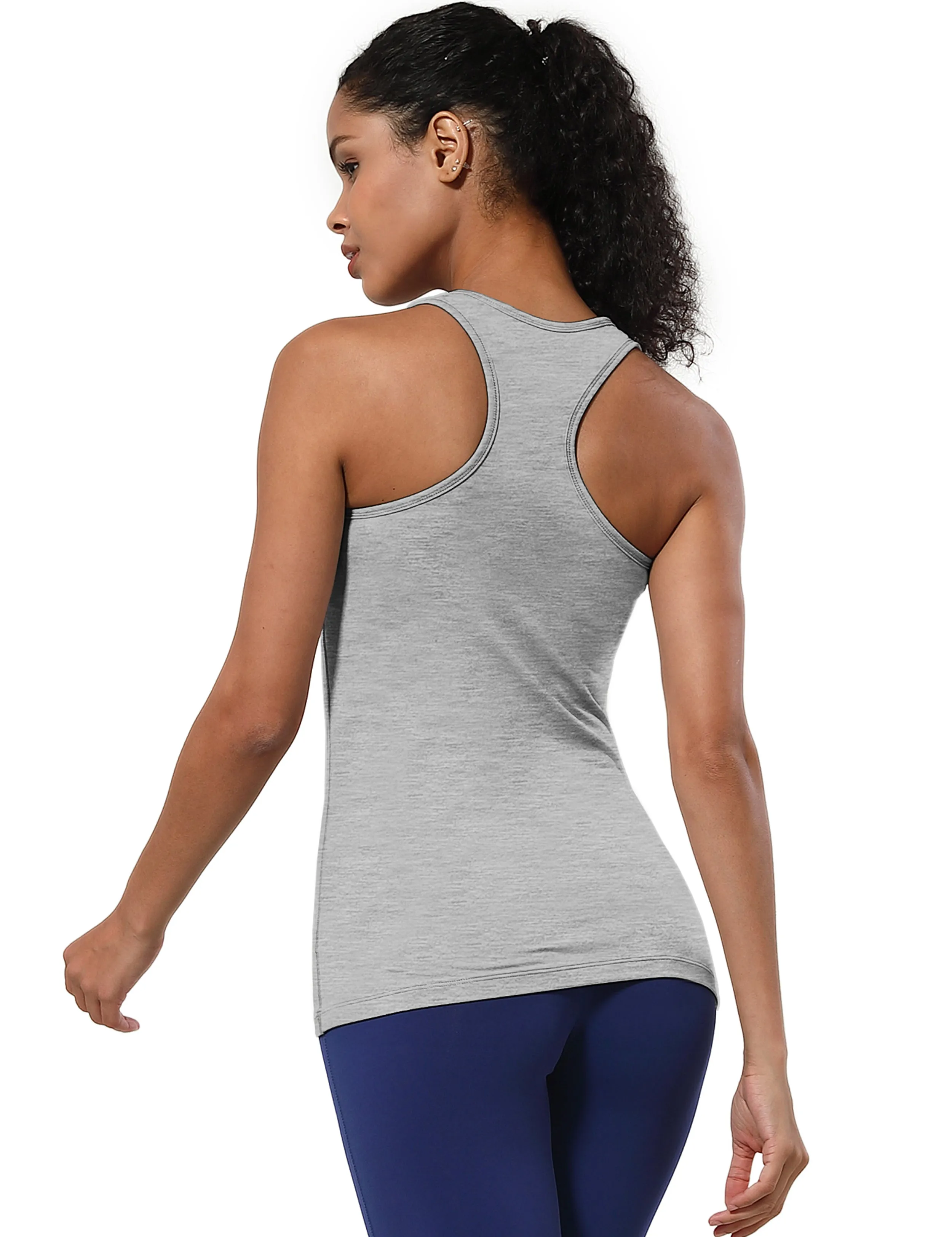 Racerback Athletic Tank Tops heathergray_Tall Size
