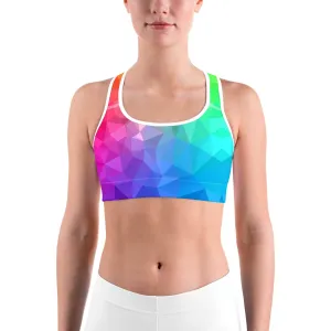 Rainbow Polygon Sports bra