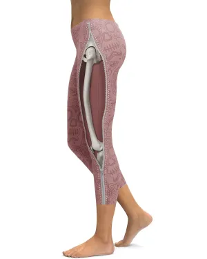 Realistic Skeleton with Zipper Capris