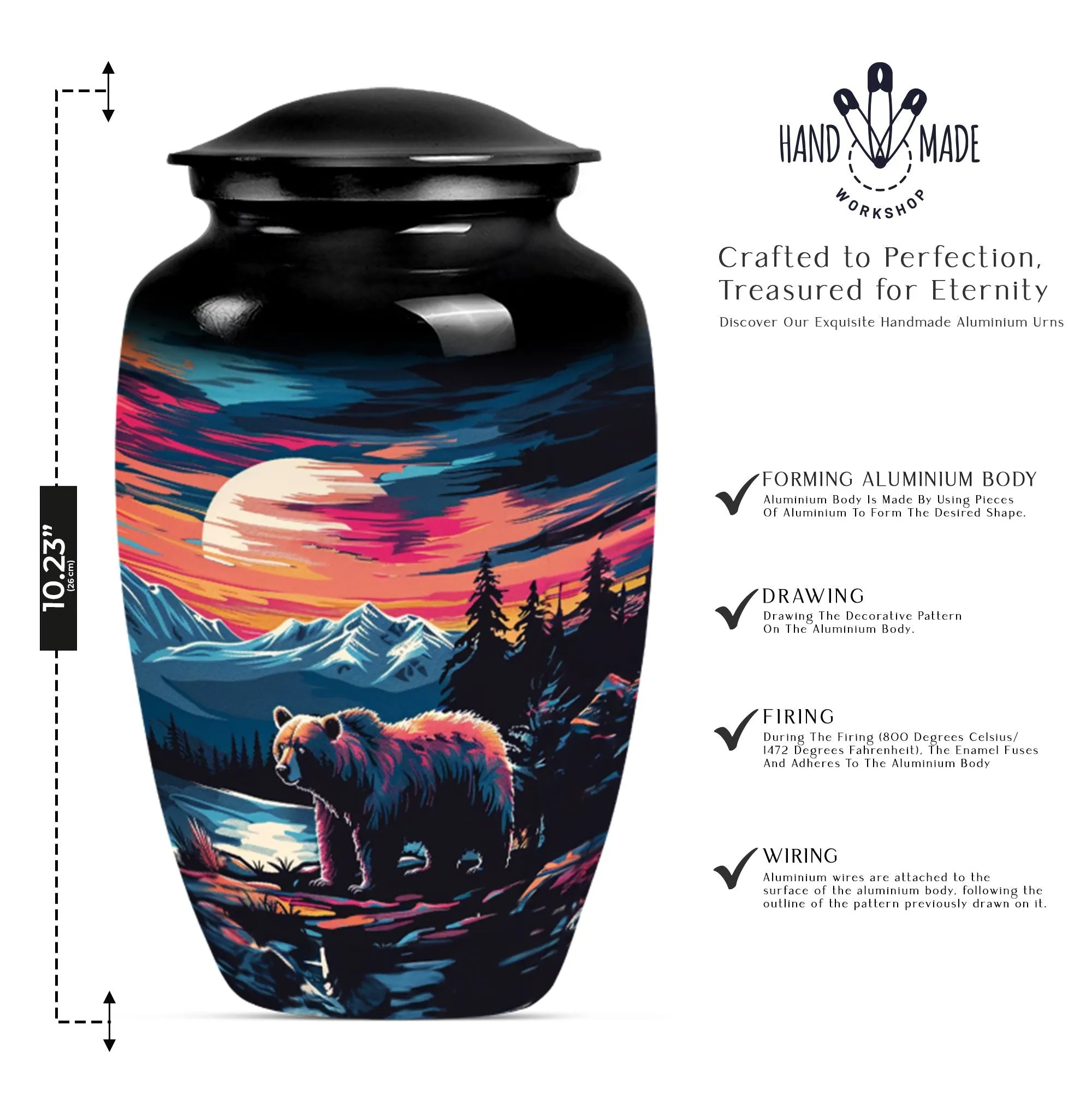 Restful Remembrance Bear Urn Cremation Keepsake for Women