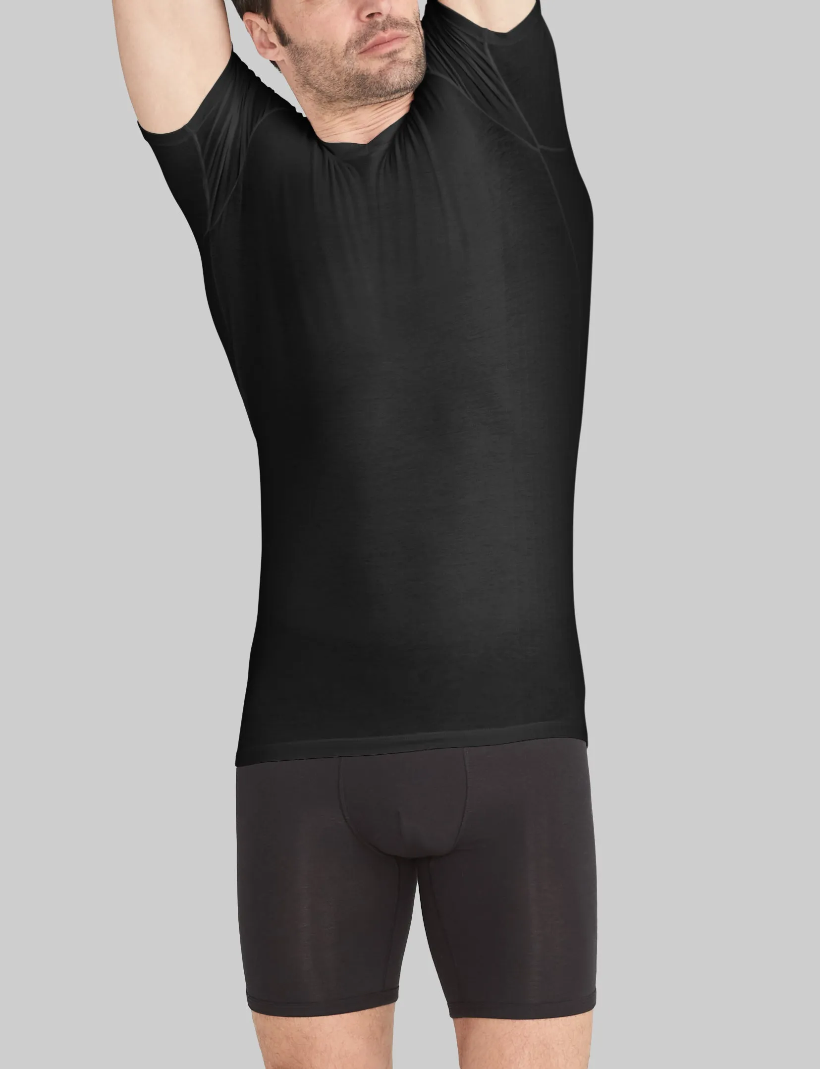 Second Skin High V-Neck Stay-Tucked Undershirt (3-Pack)