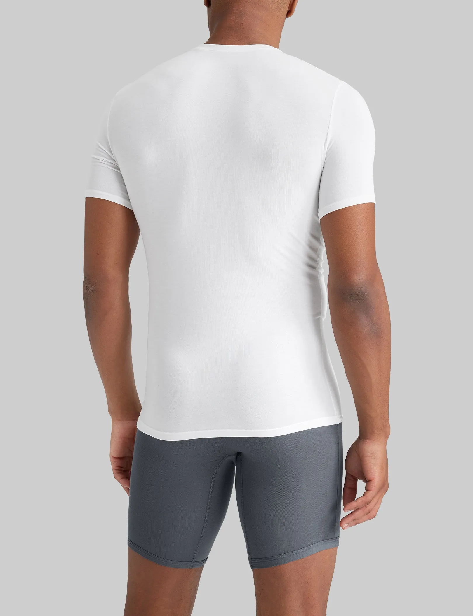 Second Skin High V-Neck Stay-Tucked Undershirt (3-Pack)