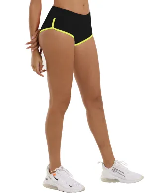 Sexy Booty Pilates Shorts black_fluorescentyellow_Pilates