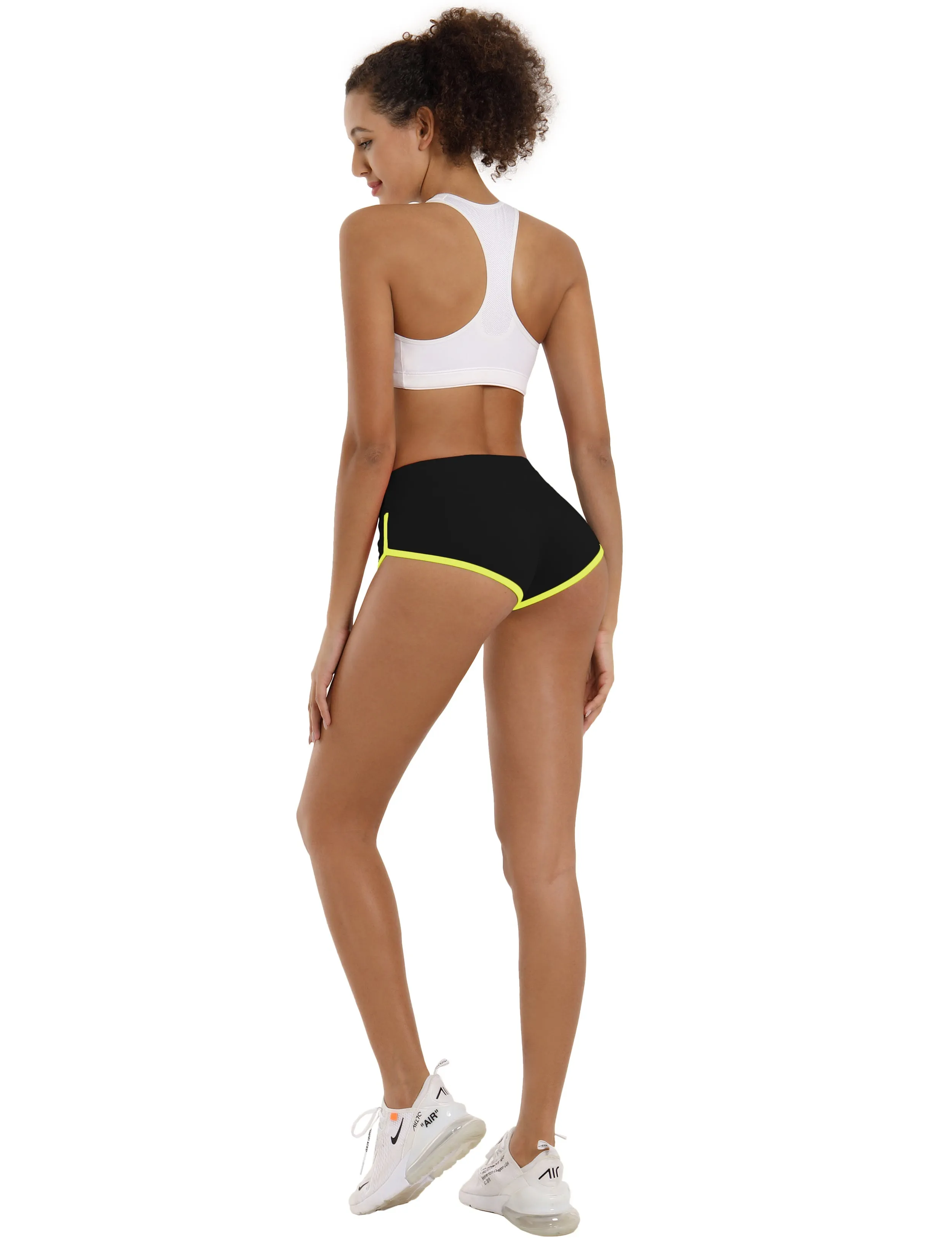 Sexy Booty Pilates Shorts black_fluorescentyellow_Pilates