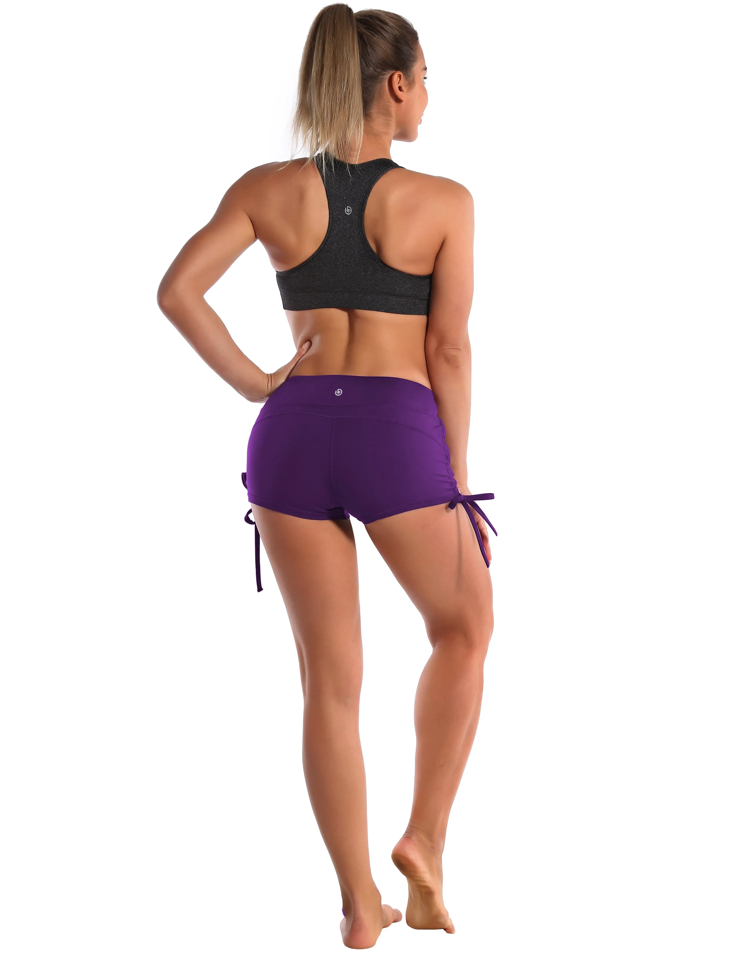 Side Drawstring Hot Shorts eggplantpurple_Golf