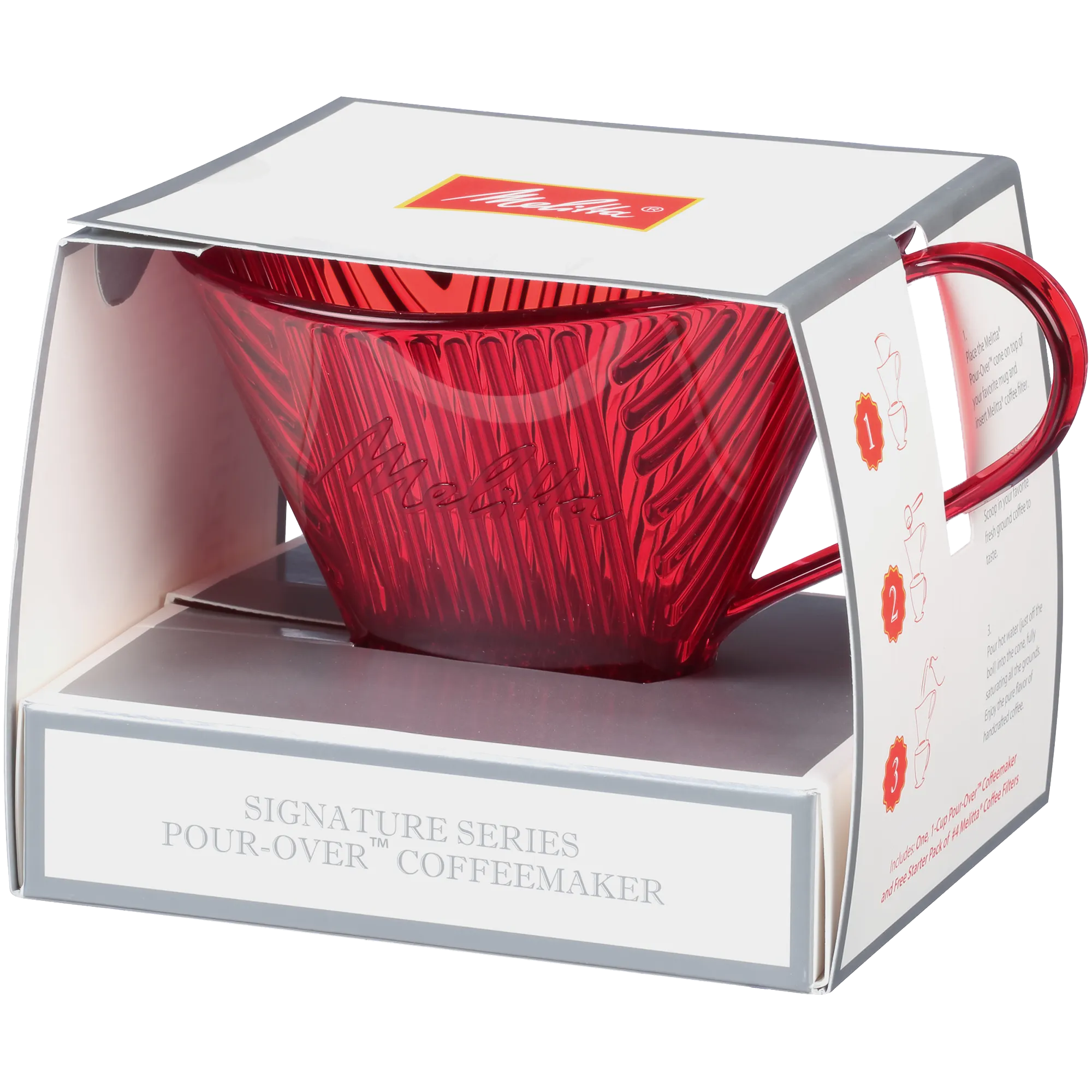 Signature Series 1-Cup Pour-Over Coffeemaker - Tritan™ Translucent Red