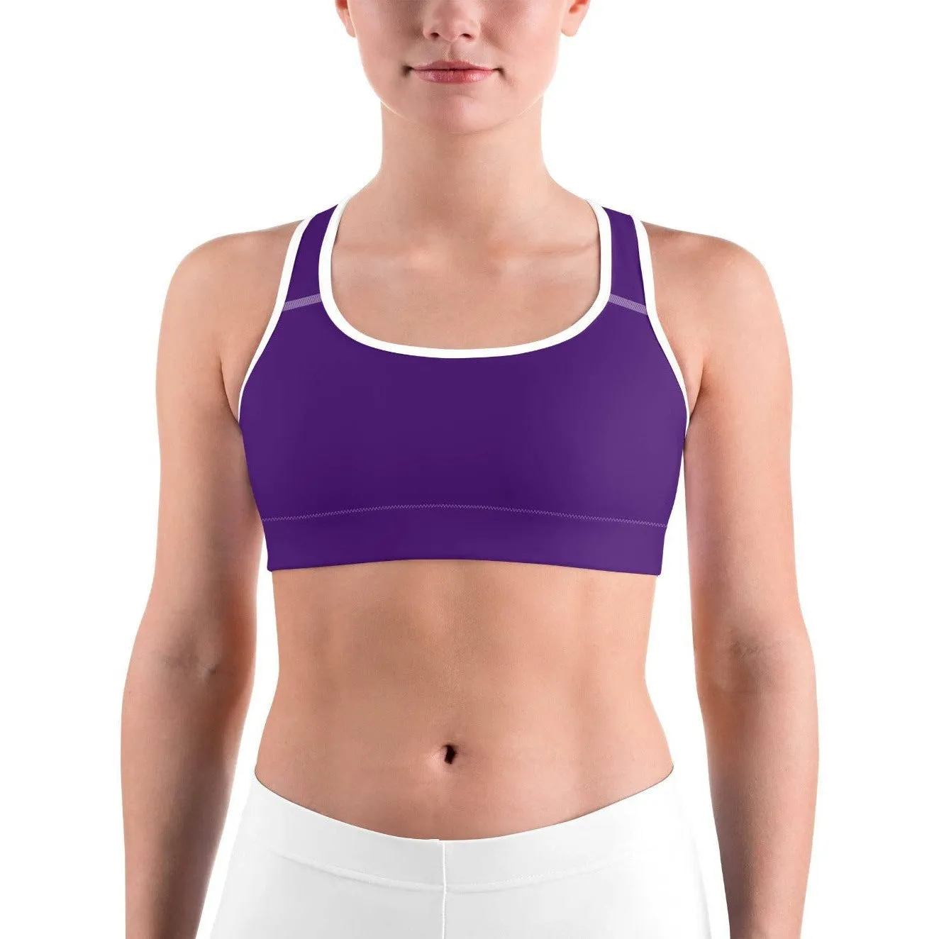 Solid Deep Purple Sports bra
